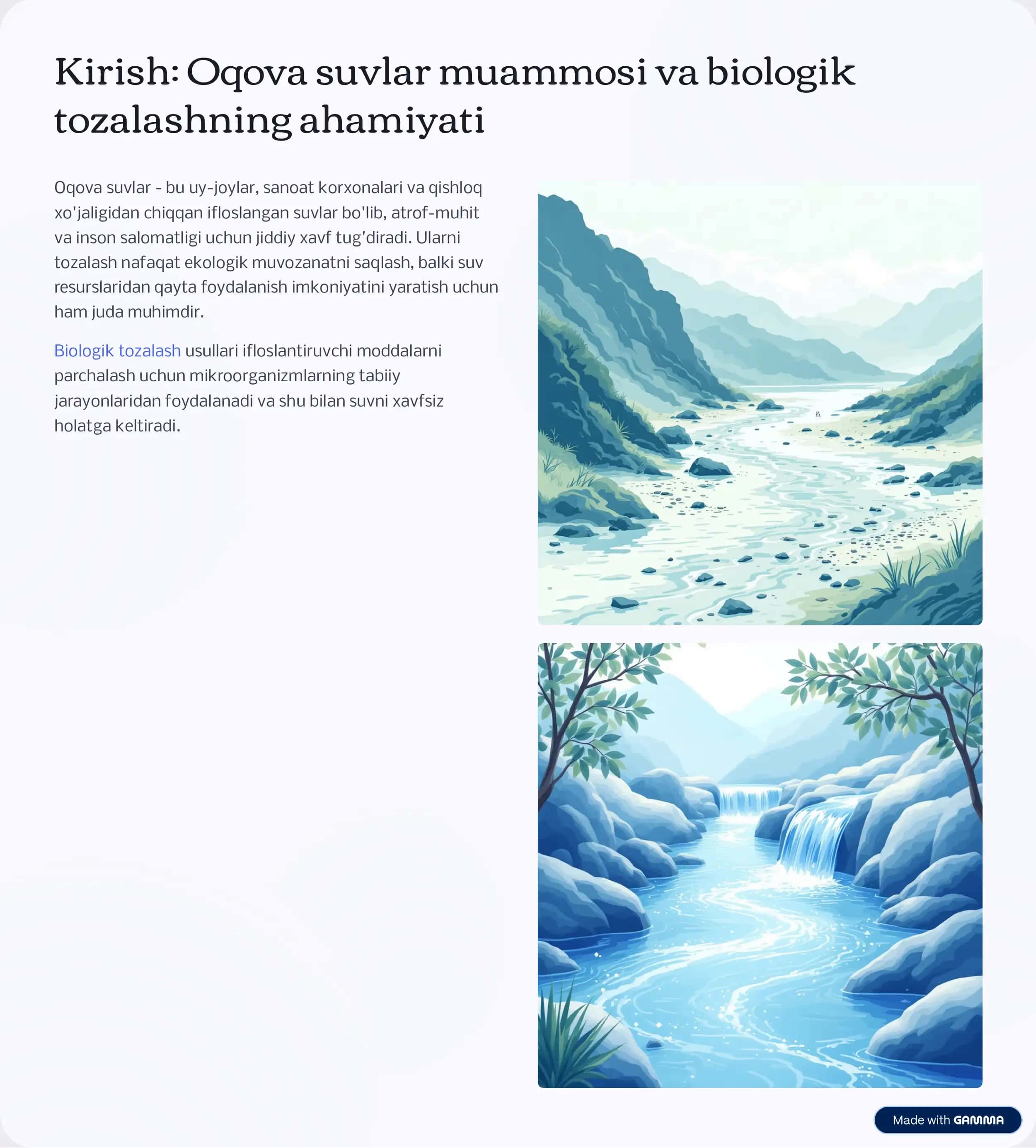 oqova suvlarni biologik tozalash texnologiyasi 2