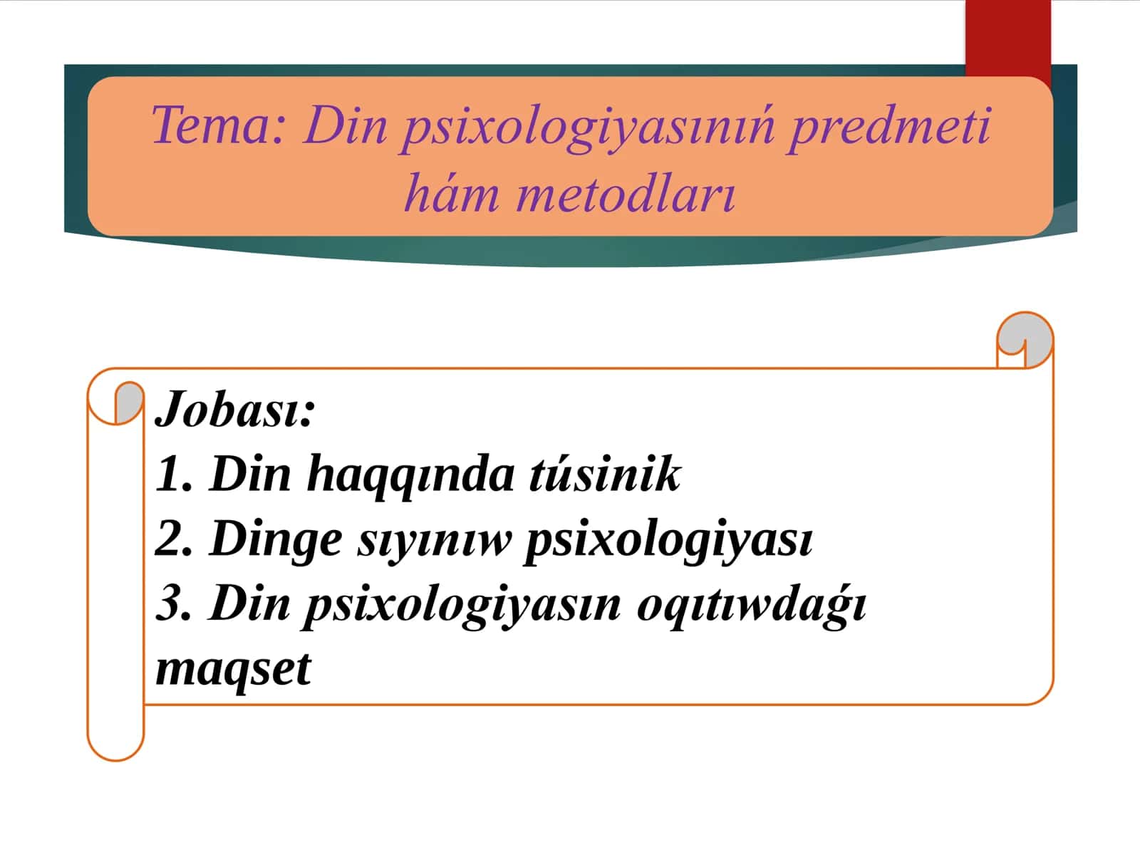 Din psixologiyasınıń predmeti hám metodları 2