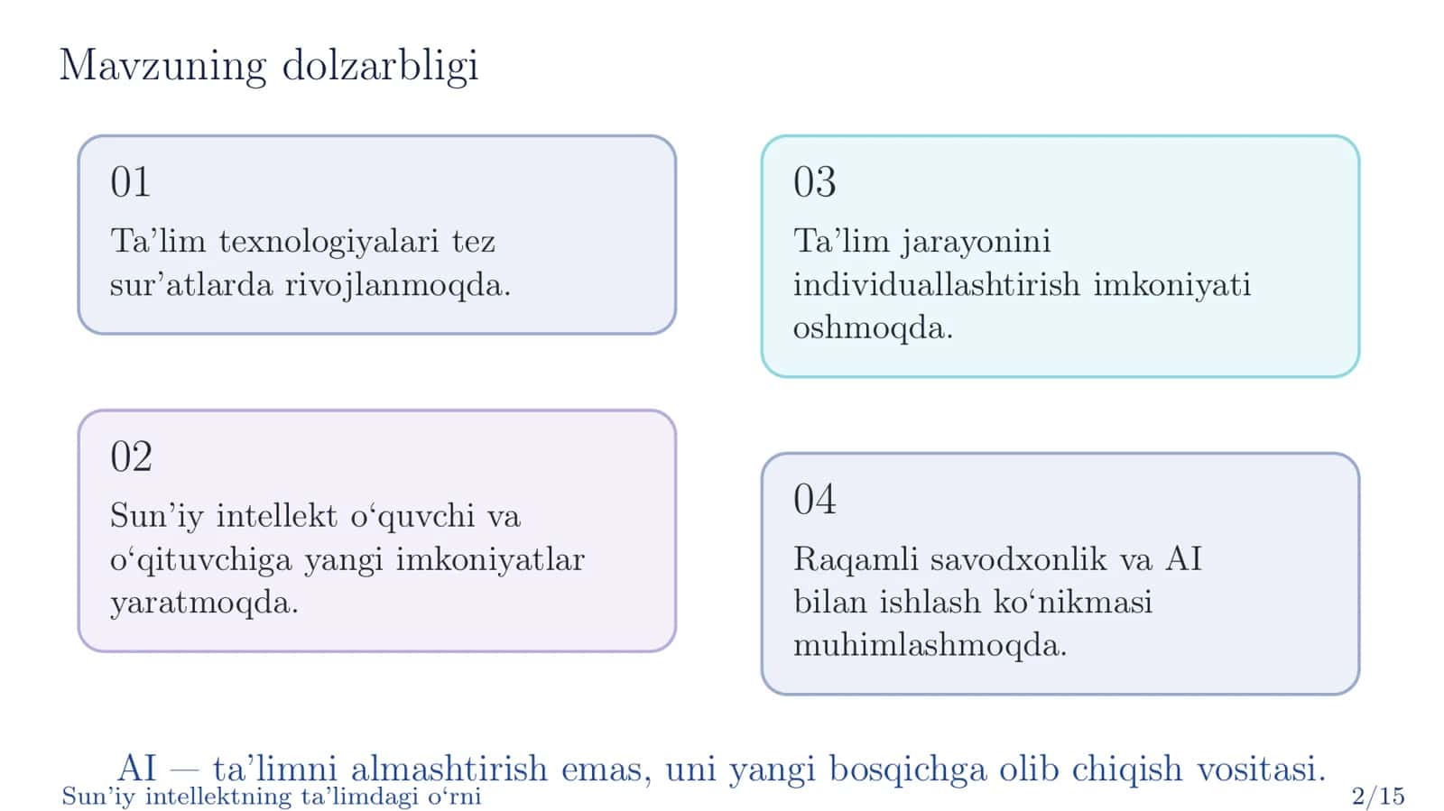 Sun’iy Intellektning Ta’limdagi O‘rni 2