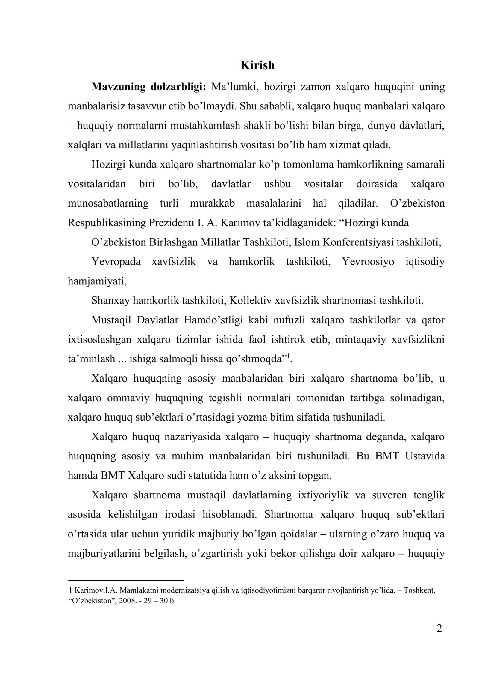 Xalqaro shartnomalarning shakli, tuzilishi 2