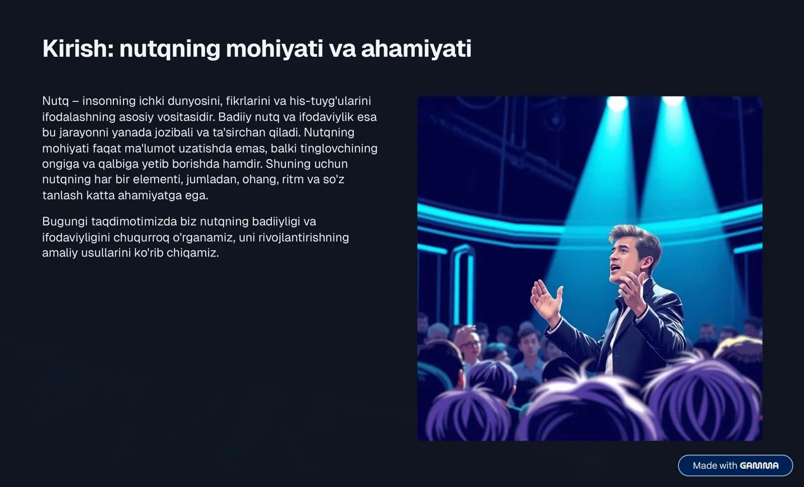 Badiiy nutq va ifodaviylik 2