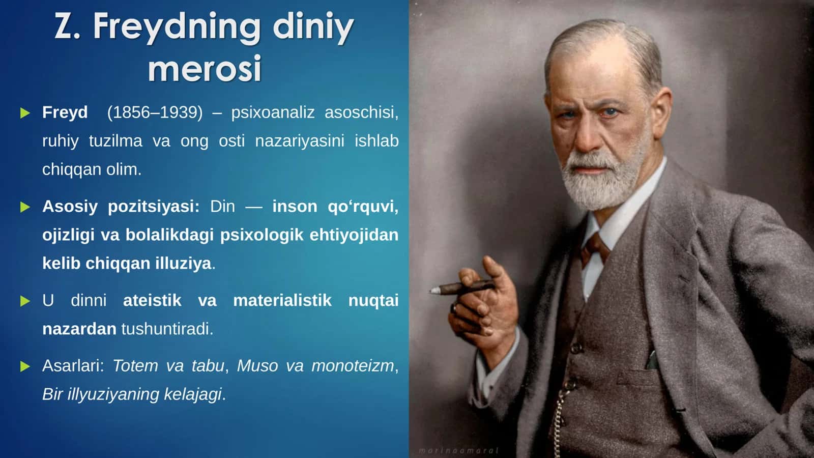 Z. Freydning diniy merosi 2