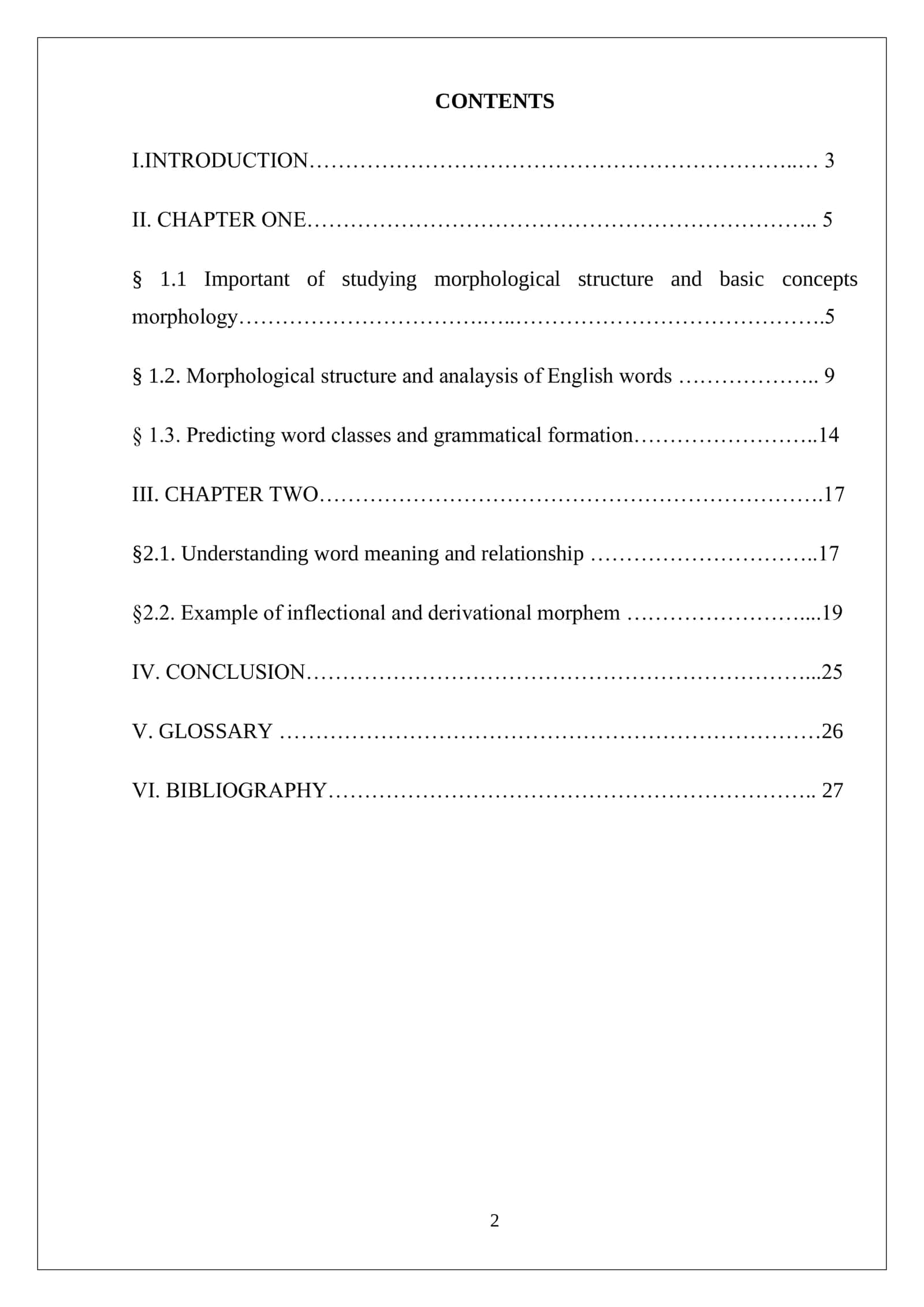 THE MORPHOLOGICAL STRUCTURE OF ENGLISH WORDS 2