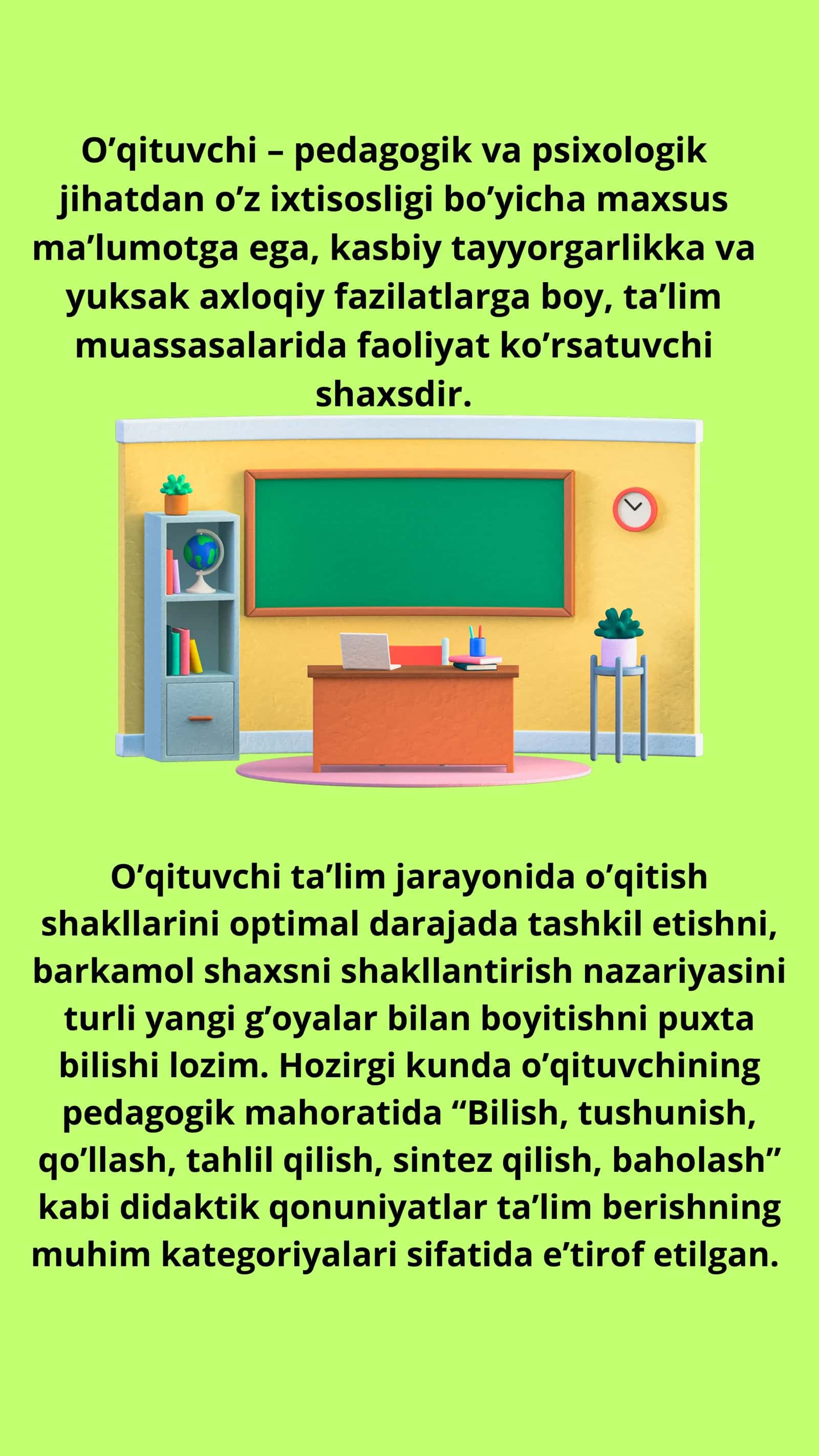 O'qituvchi – Pedagogik va Psixologik Ixtisos 2