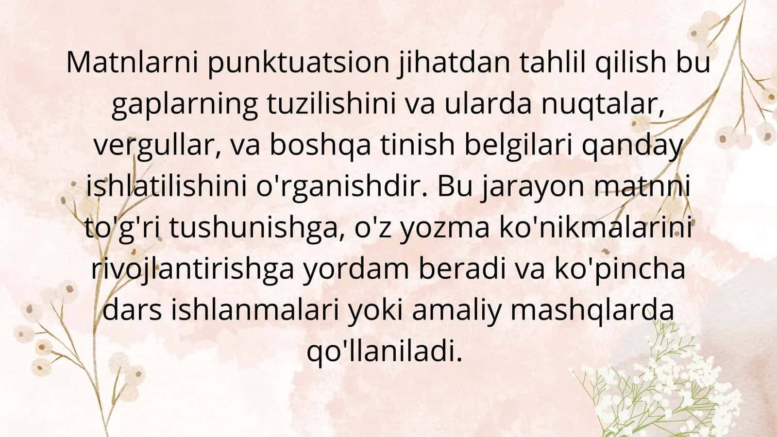 Matnlarni punktuatsion jihatdan tahlil qilish 2