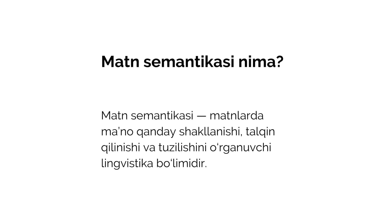 MATN SEMANTIKASI VA UNI TADQIQOT MUAMMOLARI 2