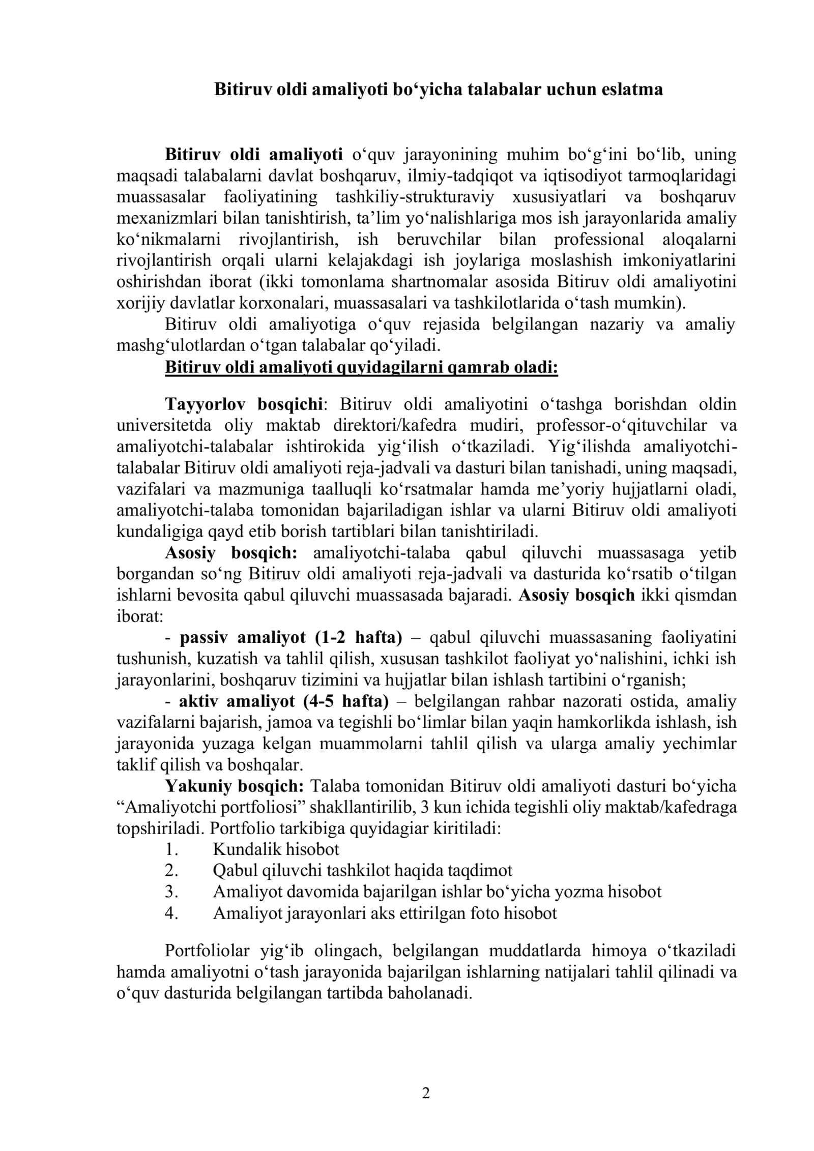 5-KURS AMALIYOT KUNDALIGI SHARQSHUNOSLIK UNIVERSITETI 2