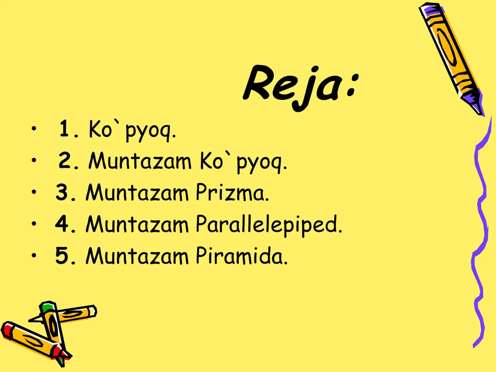 muntazam ko‘pyoqlar haqida ma'lumot 2