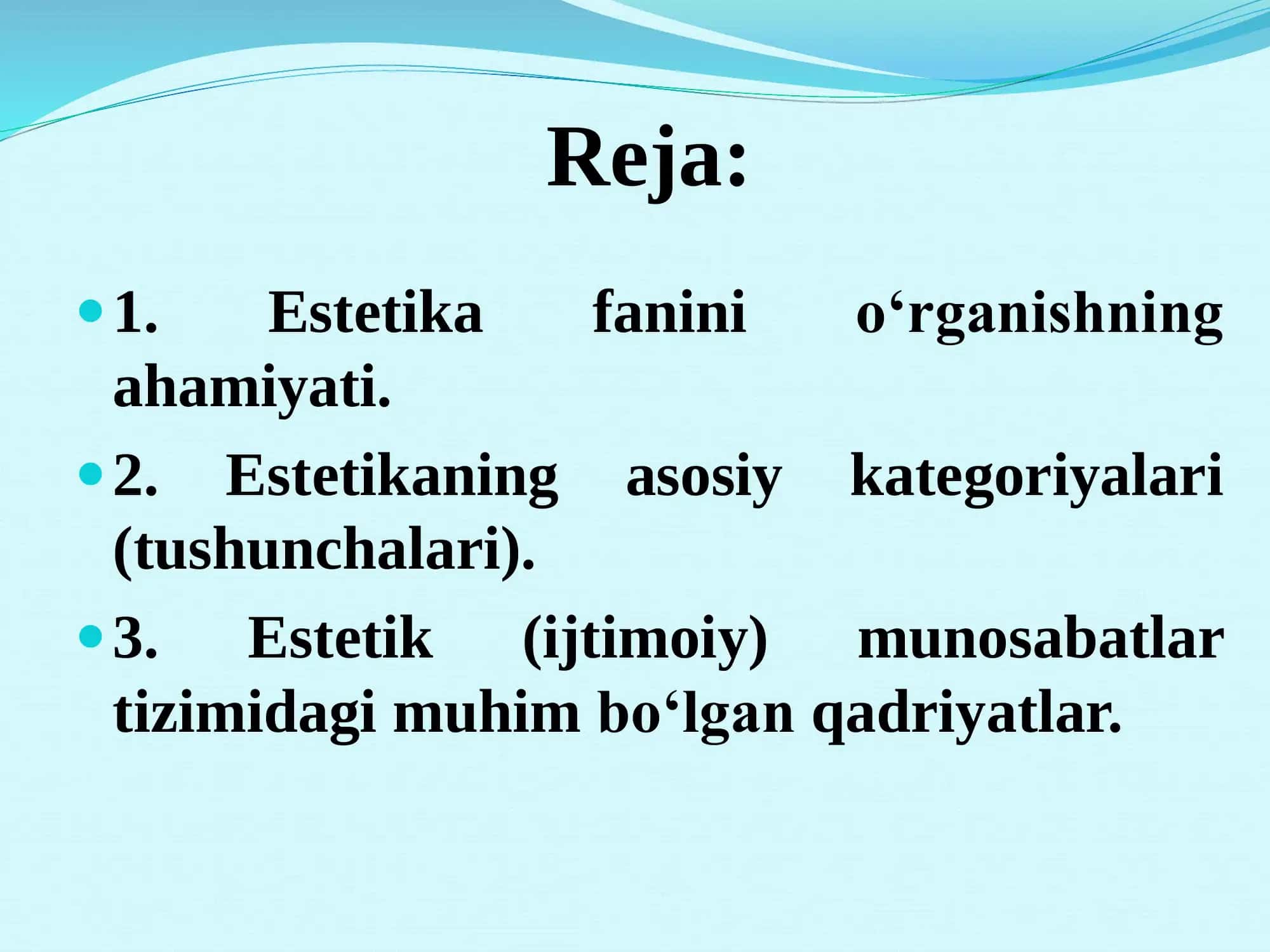 Estetika fanining asosiy kategoriyalari 2