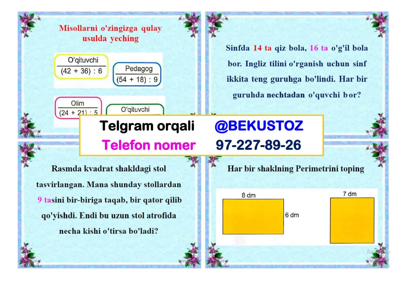 USTOZLAR UCHUN 2
