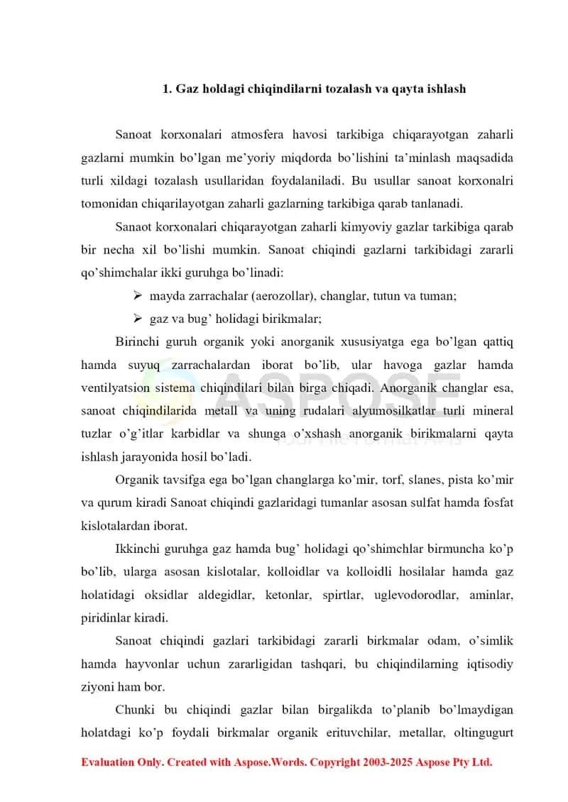 Chiqindilarni qayta ishlash korxonalari faoliyati 2