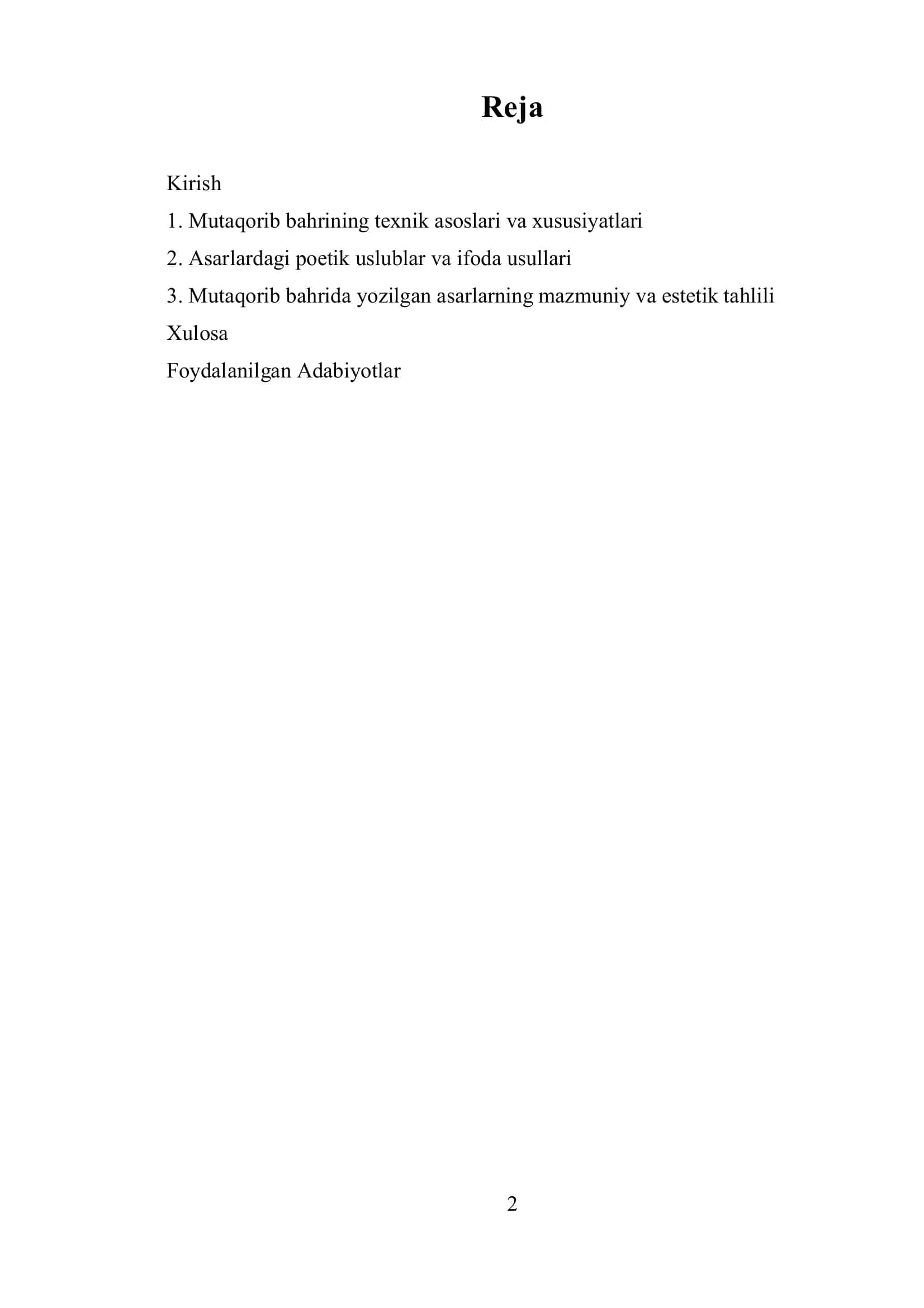 Mutaqorib bahrida yozilgan asarlar tahlili 2