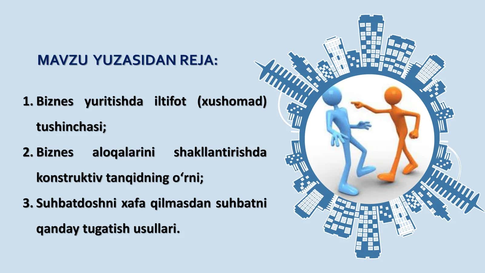 Biznes aloqada iltifot va tanqid 2