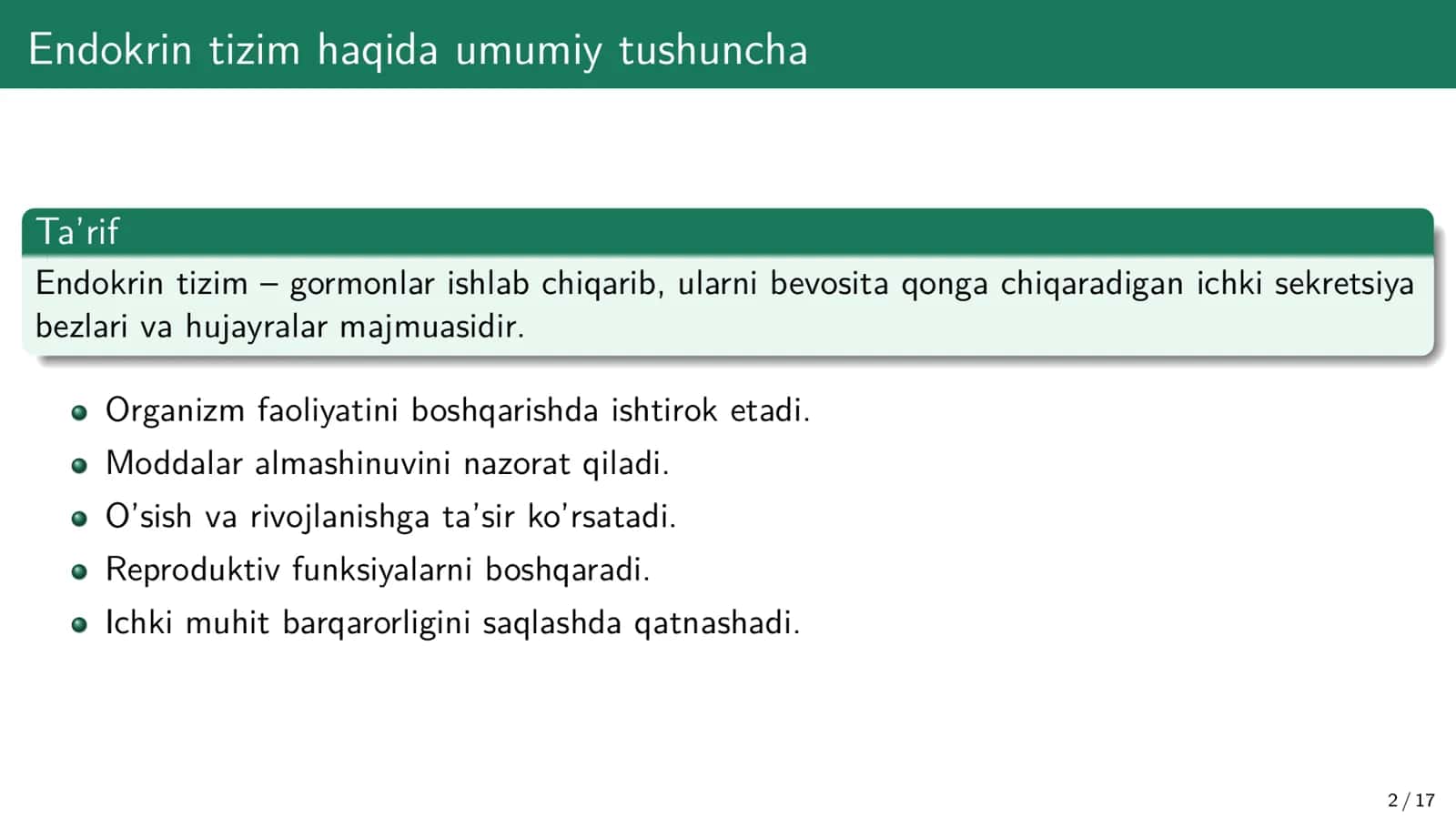 Endokrin tizim anatomiyasi 2