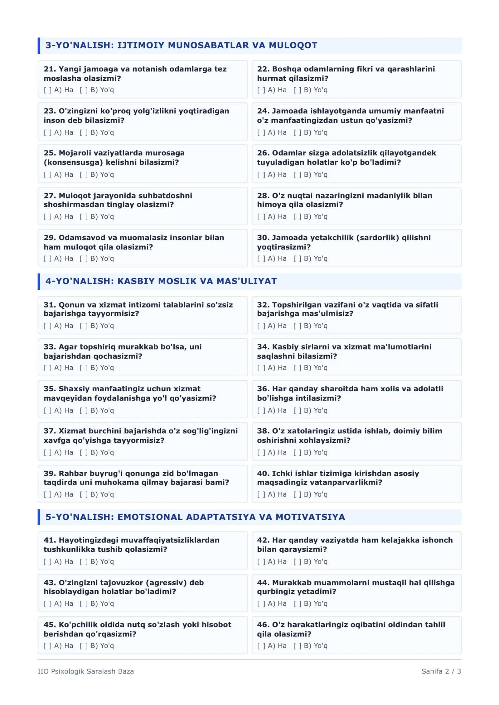 TO'LIQ PSIXOLOGIK TESTLAR BAZASI 2