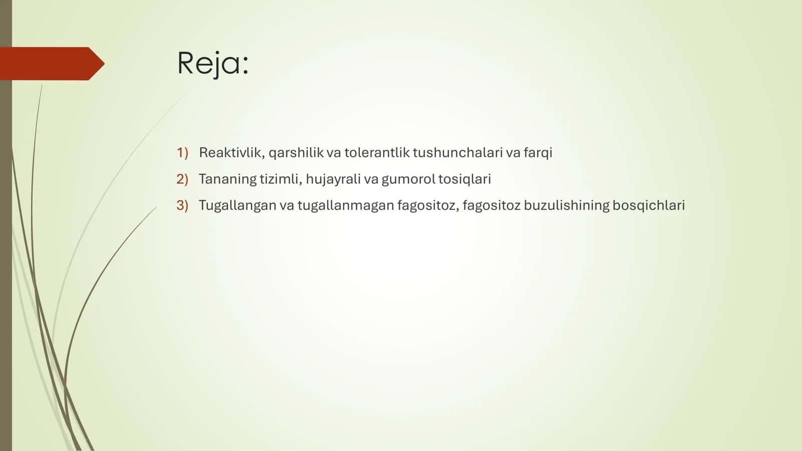 Reaktivlik, qarshilik va tolerantlik to’siqlari 2