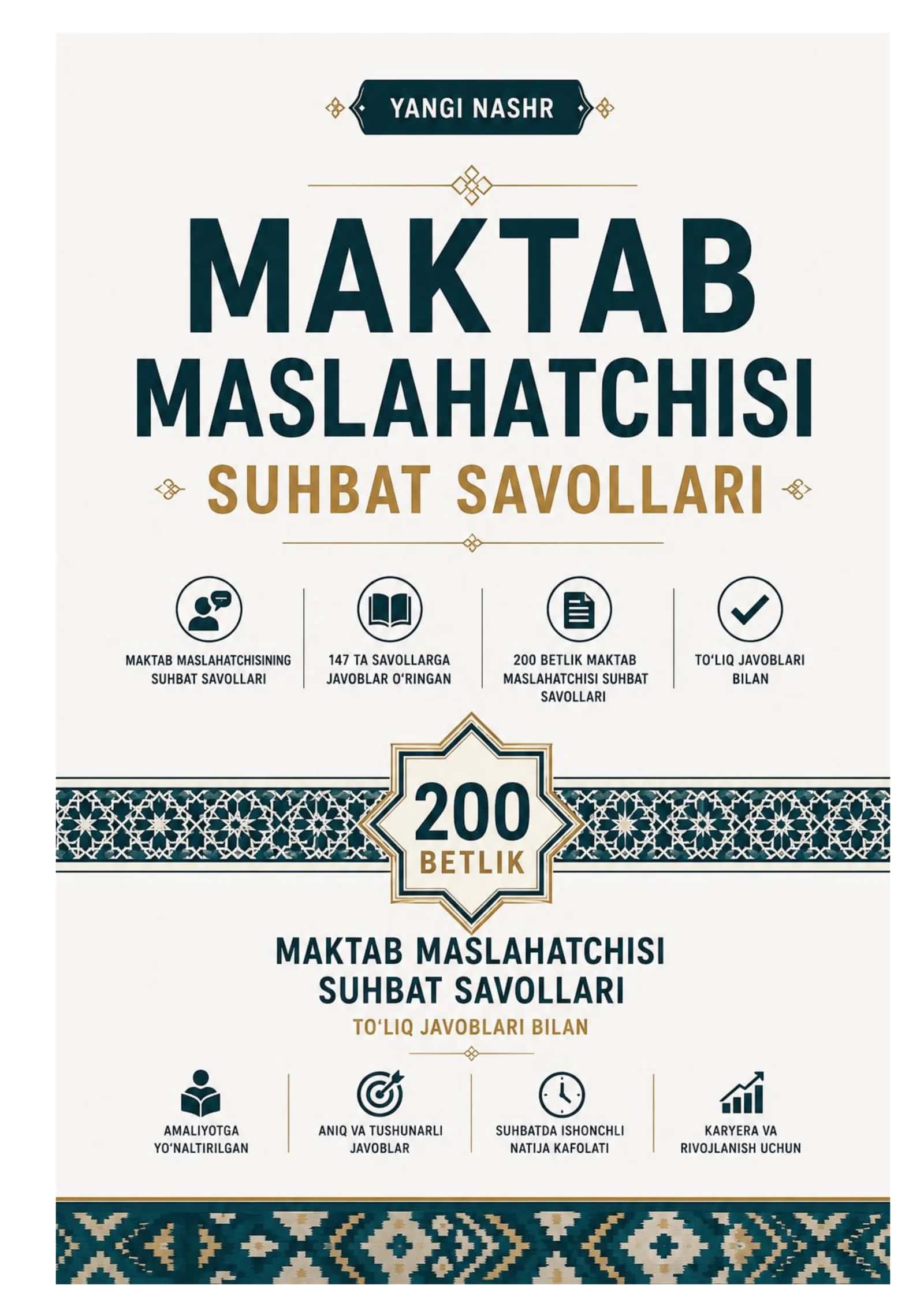 Maktab maslahatchisining suhbat bosqichida tushishi mumkin bo`lgan taxminiy savollari 2