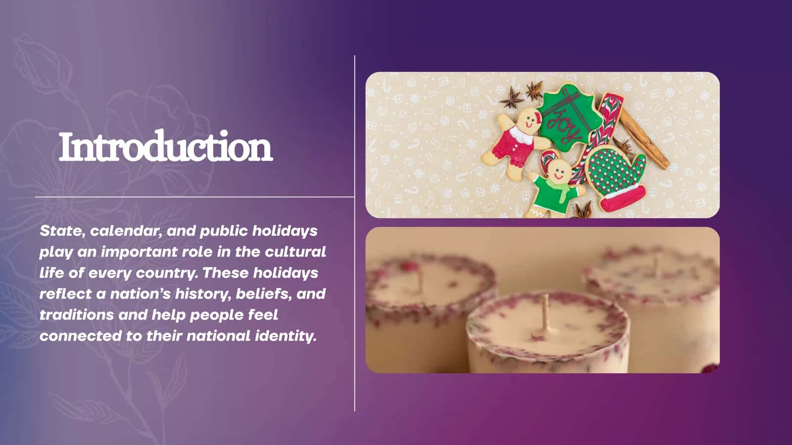 State, calendar and public holidays celebrated in different countries features of their cultural life 2