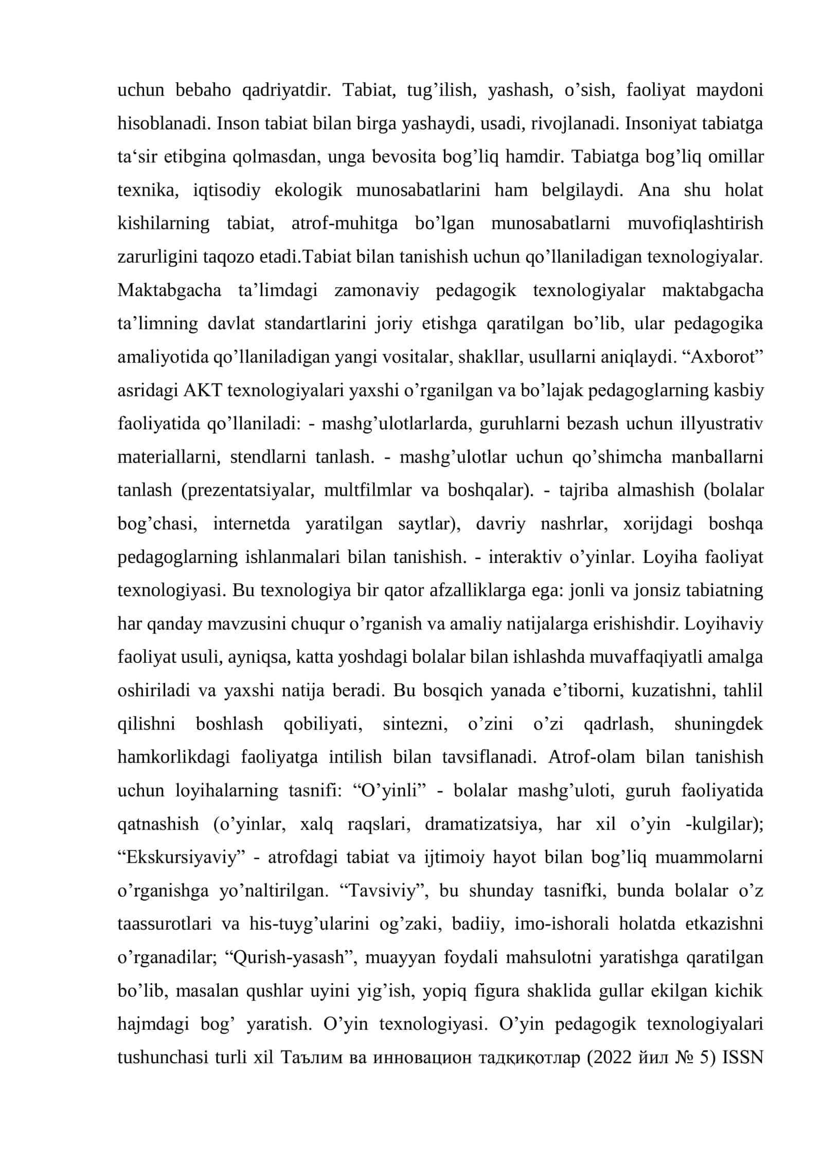 Tabiat omillaridan foydalanib, bolalarni sog‘lomlashtirish ishlarini tashkil qilish texnologiyalari 2
