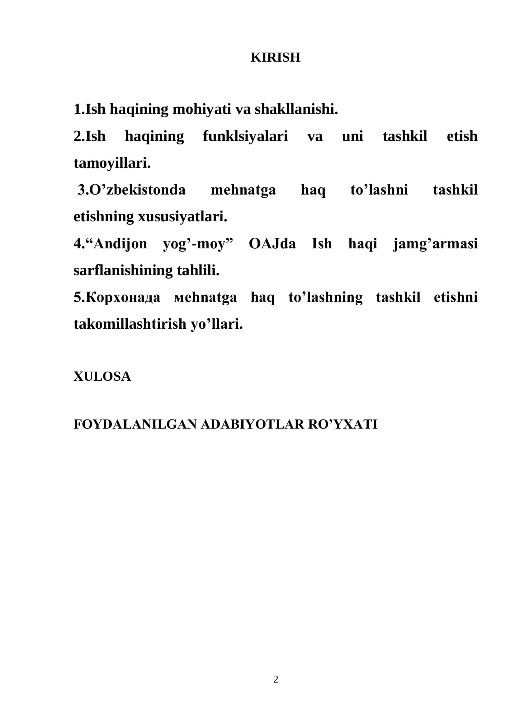 Andijon yog’-moy OAJda Ish haqi jamg’armasi sarflanishi 2