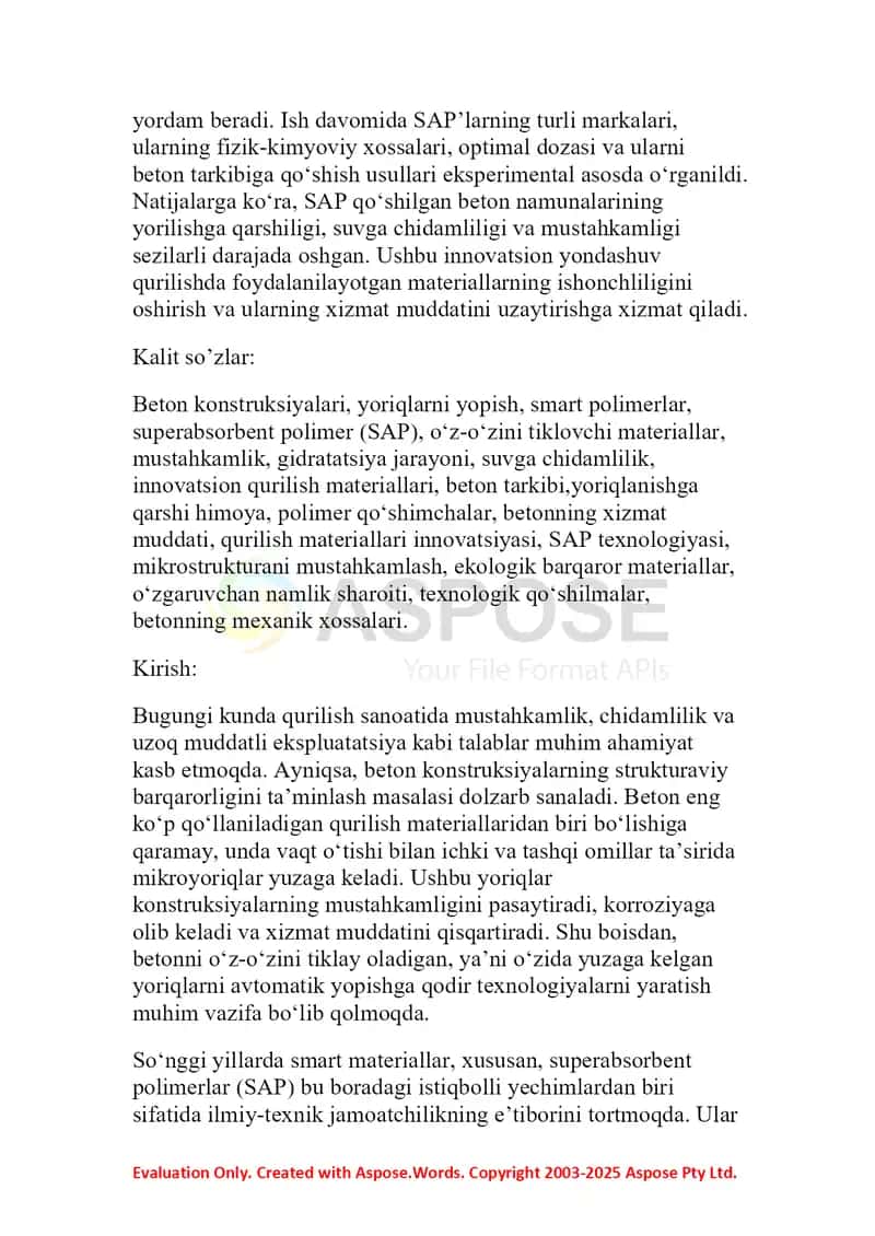 Smart superabsorbent polimerlar 2