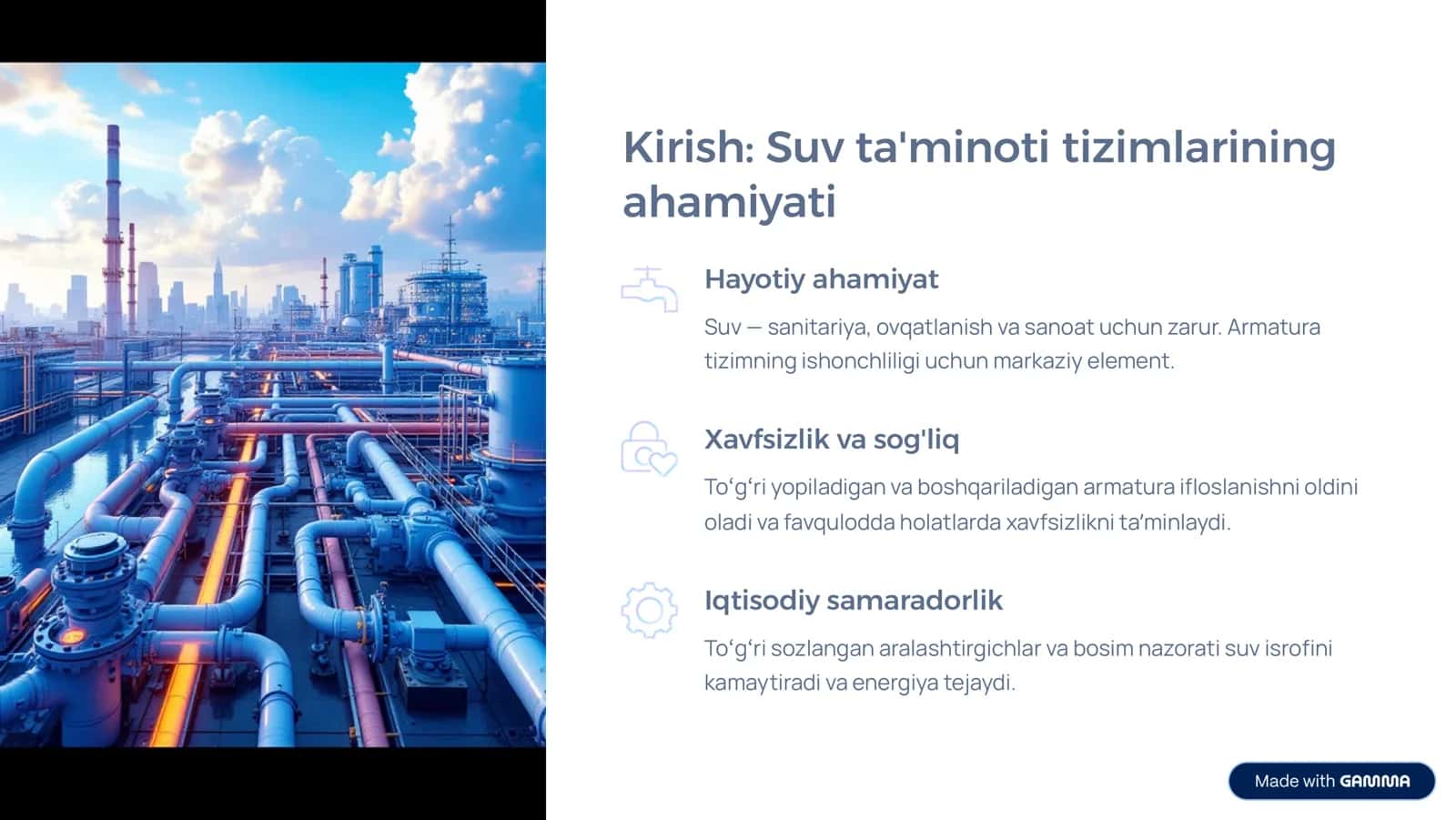Armaturani yopish va aralashtirgichlarni rostlash 2