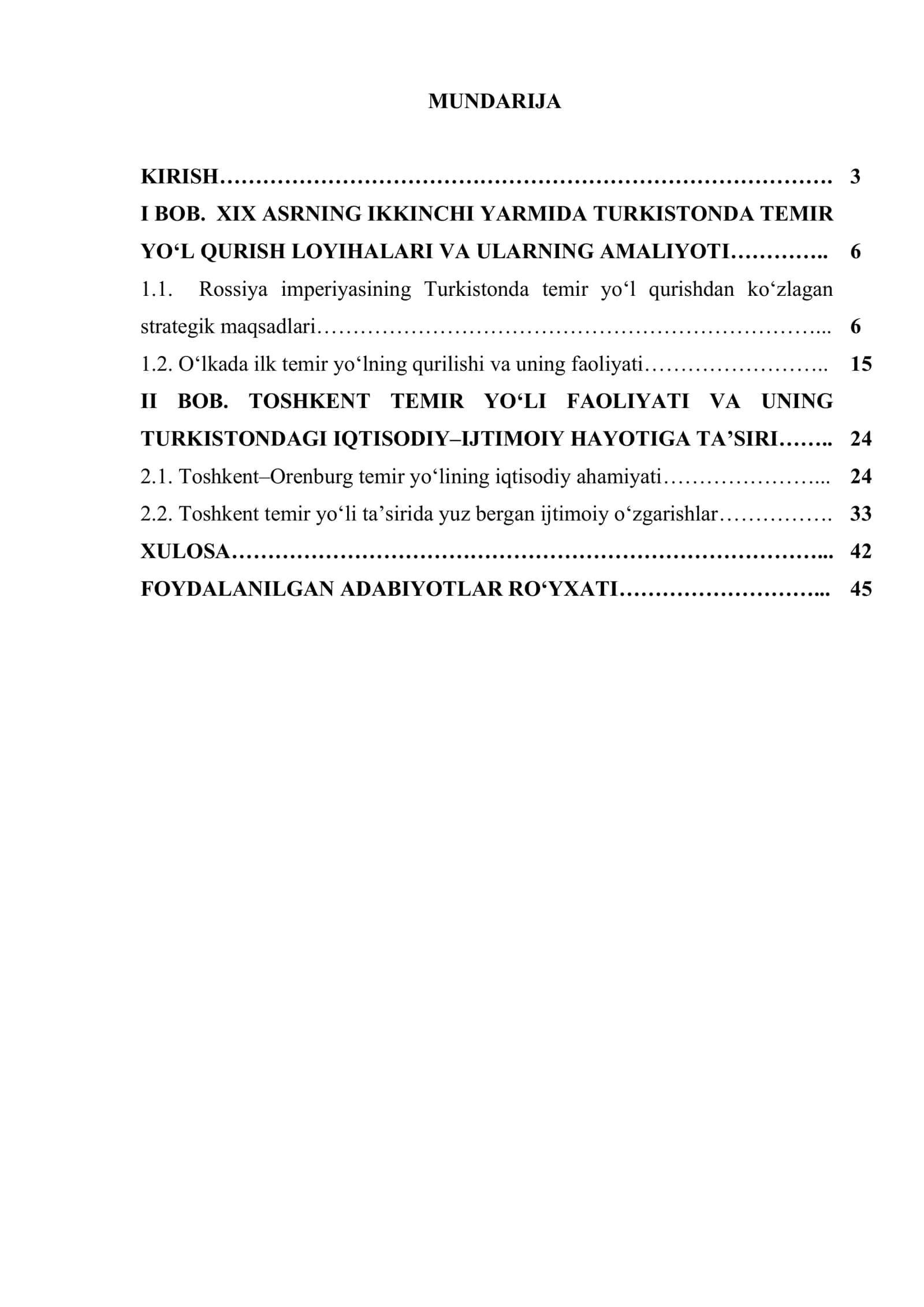 XIX ASRNING IKKINCHI YARMI - XX ASR BOSHLARIDA TURKISTONDA TEMIR YO‘LLARNING QURILISHI VA UNING O‘LKA IJTIMOIY-IQTISODIY HAYOTIGA TA’SIRI 2