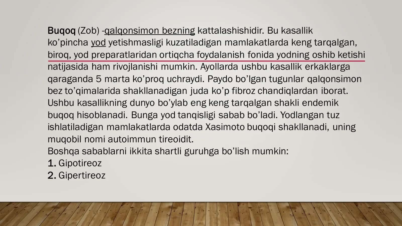 Endemik buqoqning kelib chiqish shart sharoitlari va muhitga bog’liqligi 2