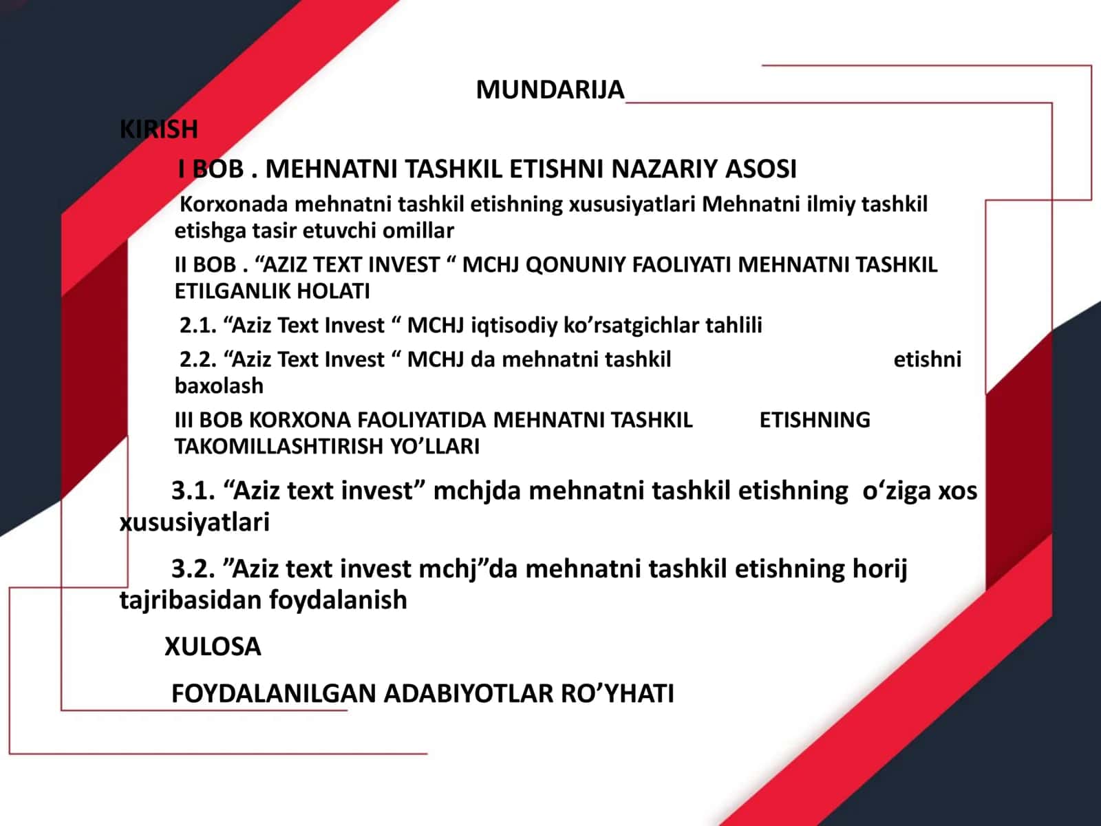 SANOAT KORXONALARIDA MEHNATNI TASHKIL ETISH 2