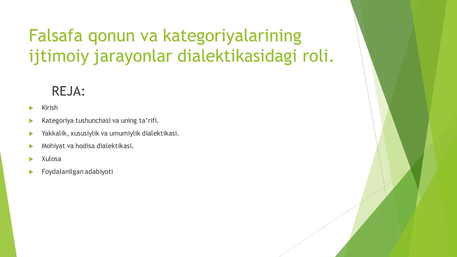 Roli Falsafa qonun va kategoriyalarining ijtimoiy jarayonlar dialektikasidagi 2