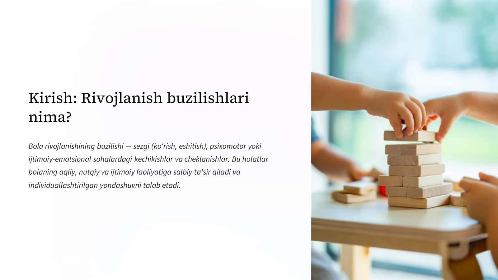 Rivojlanishda vujudga keladigan buzilishlar 2