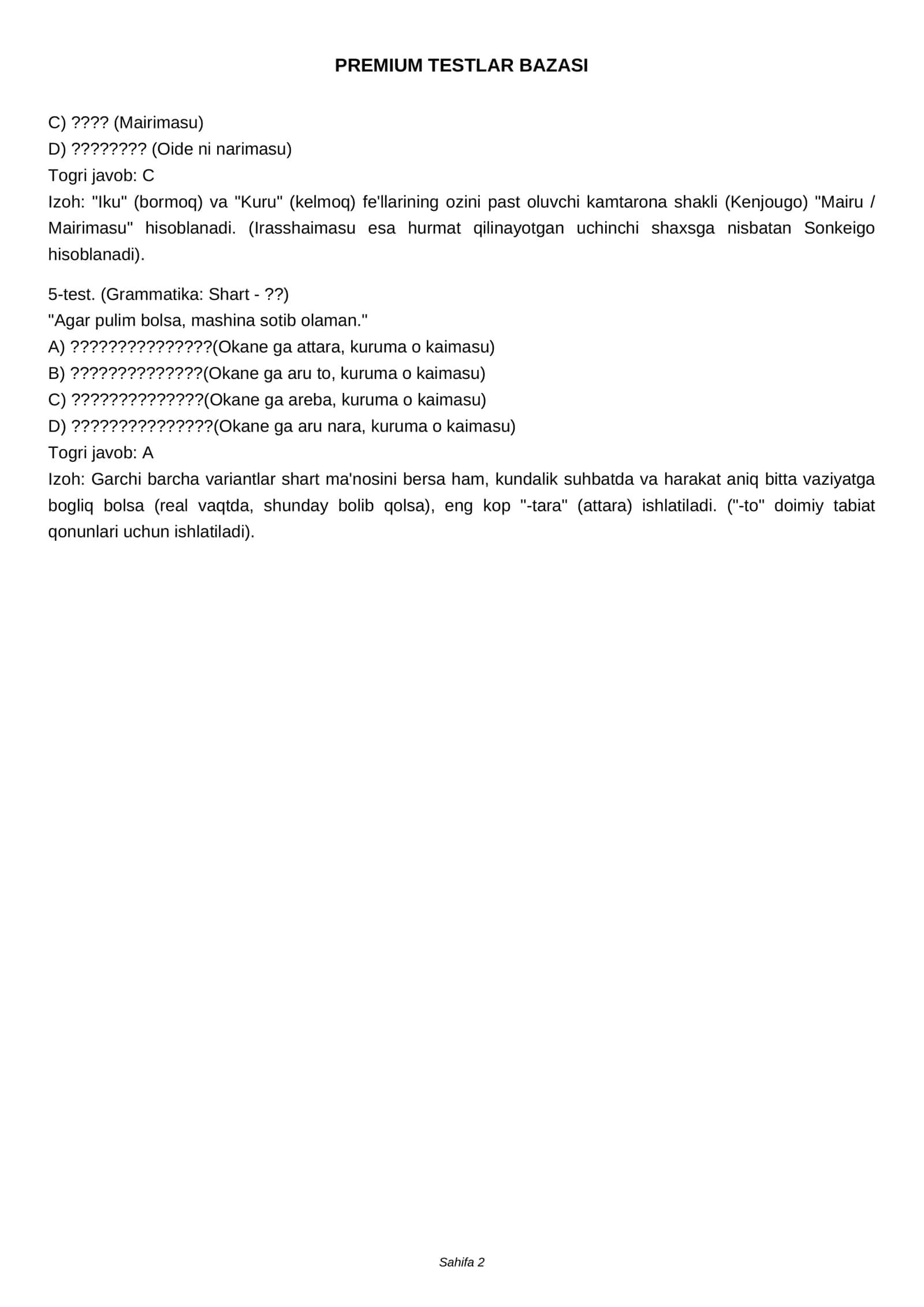 YAPON TILI SERTIFIKATI (JLPT N3-N2) 2