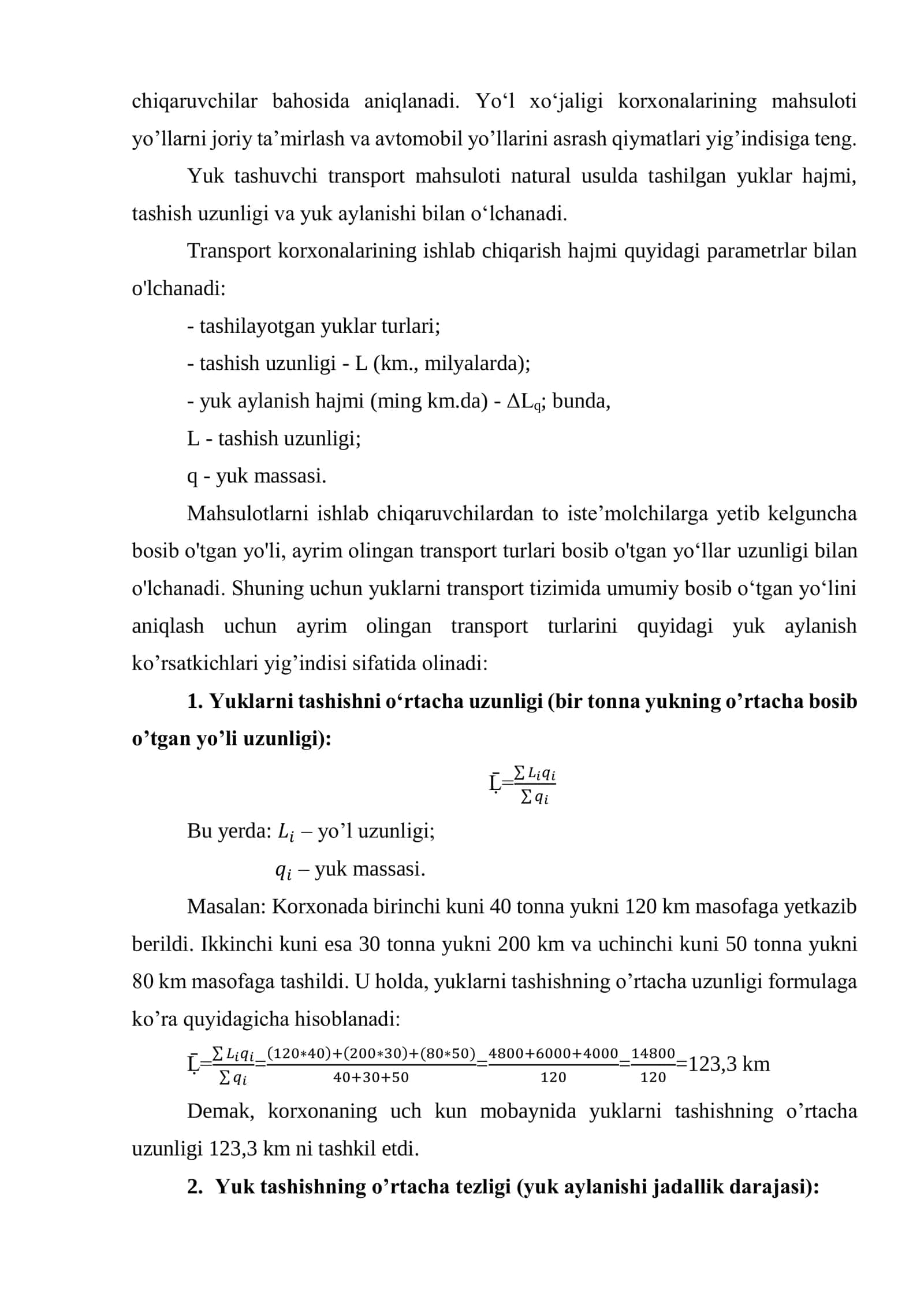 TRANSPORT VA TASHQI IQTISODIY ALOQALAR STATISTIKASI 2