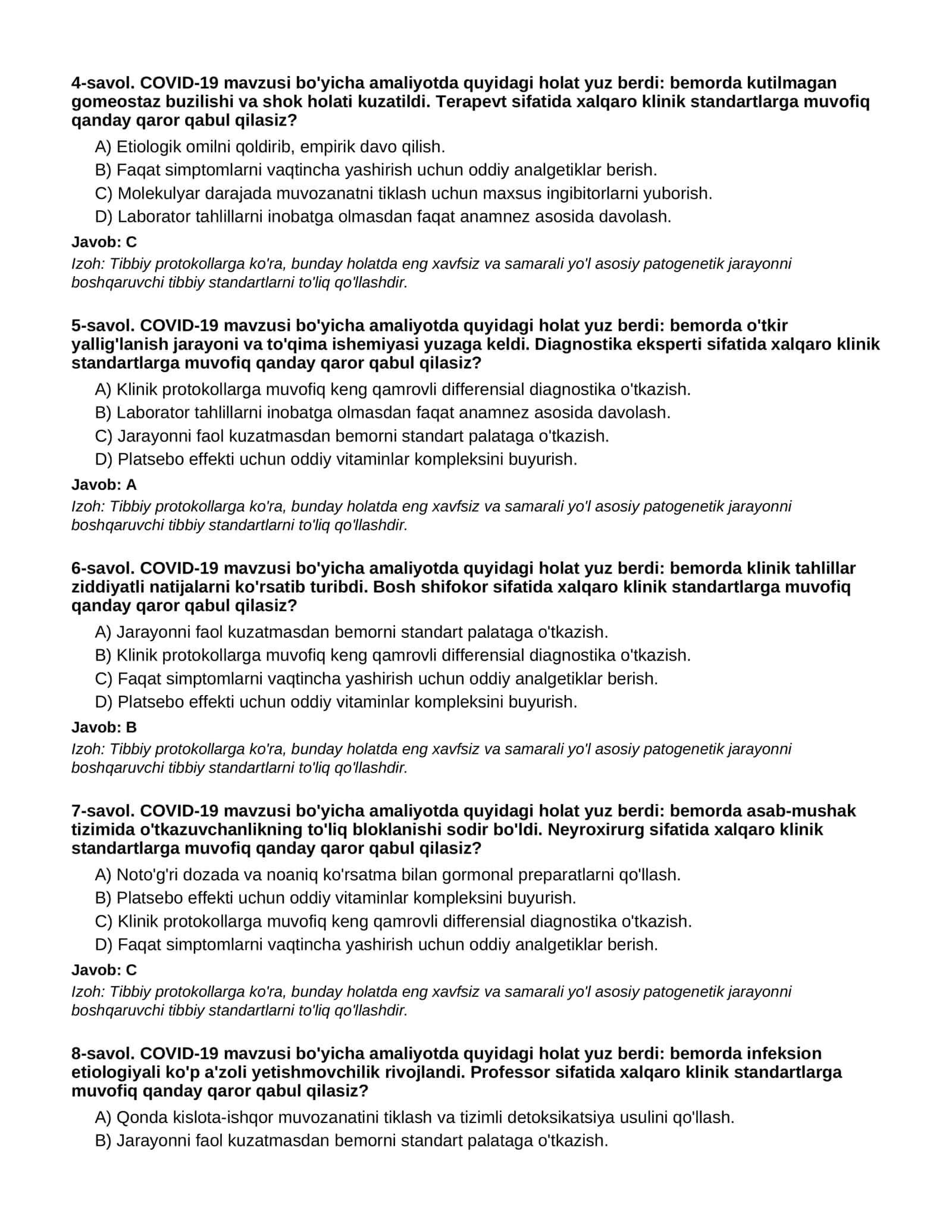 COVID-19 Testlar Bazasi 2