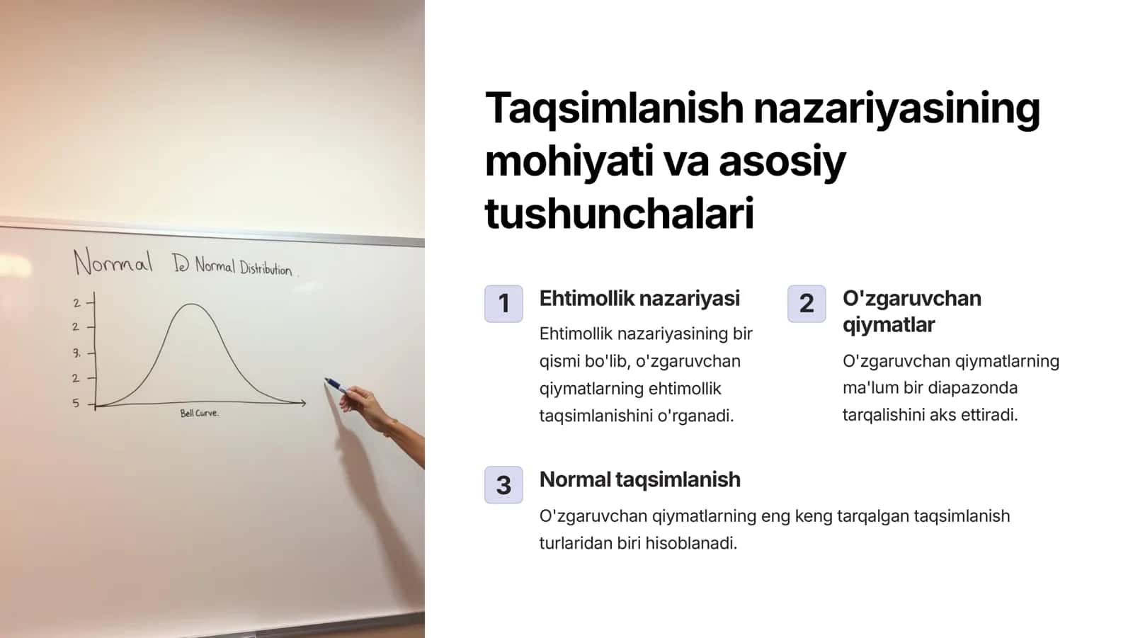 Normal taqsimlanish nazariyasi va uni amaliyotga tatbiq etish 2