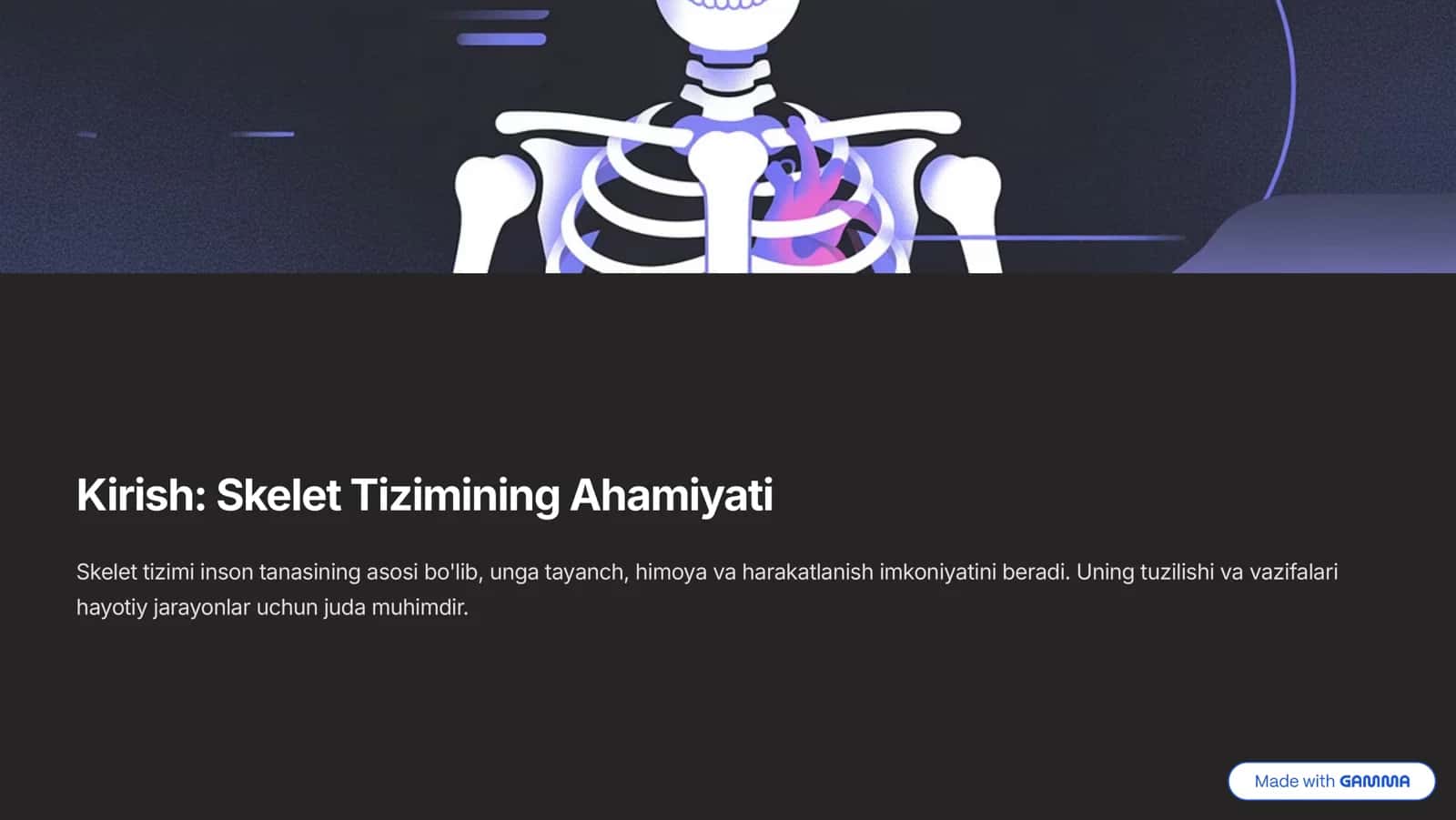 Suyaklar va Skelet Tizimi 2