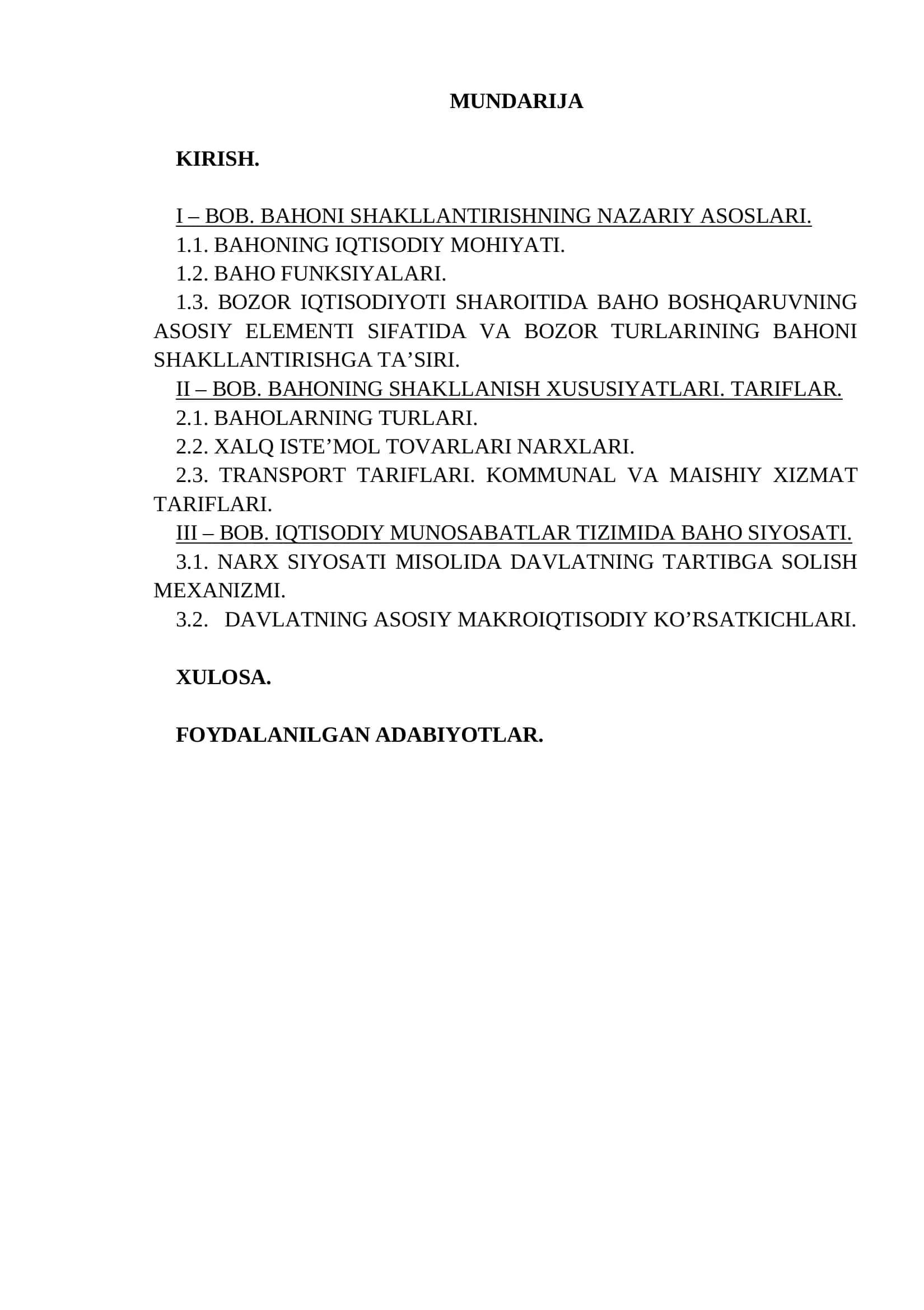 BAHOLAR TIZIMI VA ULARNING TAVSIFI 2