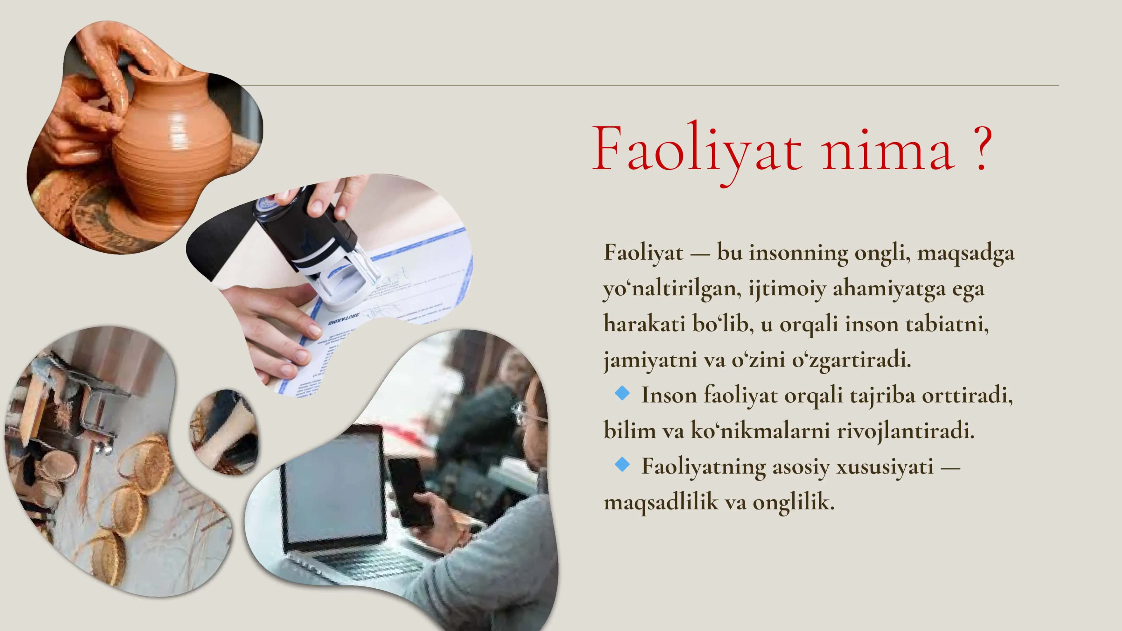 Psixologiyagada faoliyat turlari 2