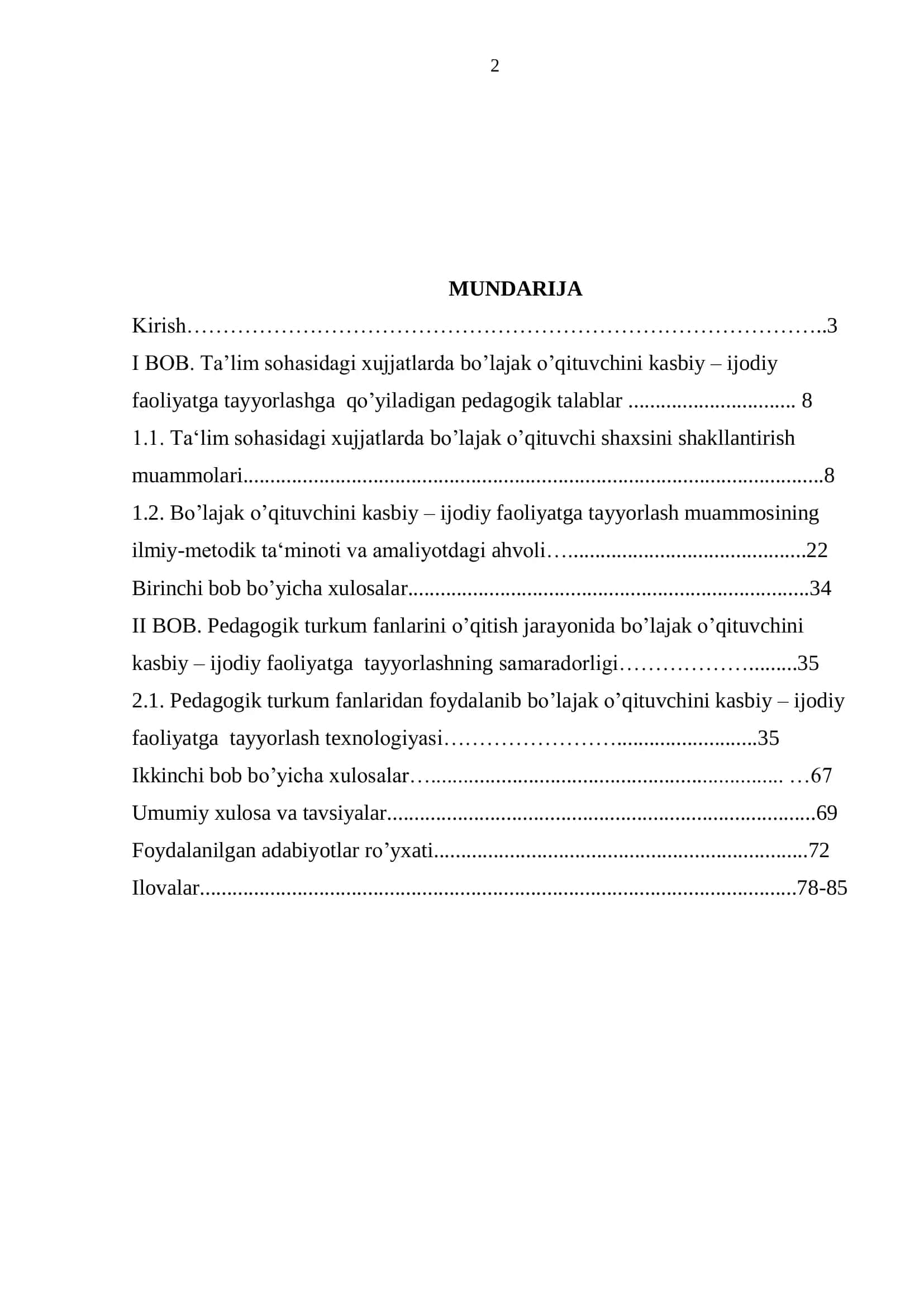 BO’LAJAK O’QITUVCHINI KASBIY- IJODIY FAOLIYATGA TAYYORLASHNING NAZARIY ASOSLARI 2