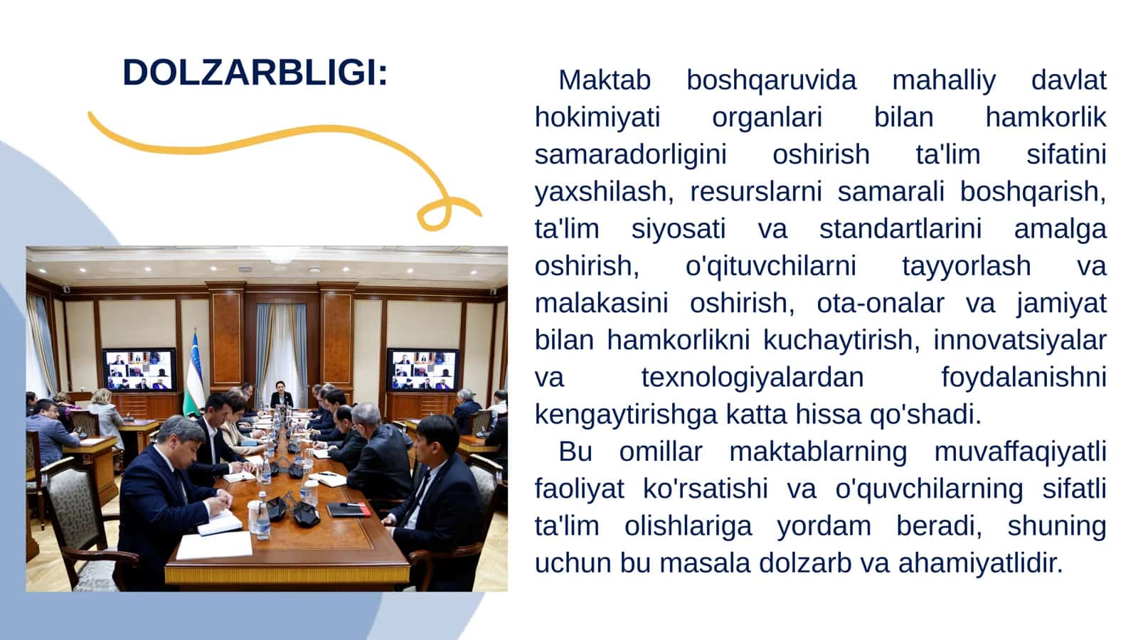 Maktab boshqaruvida mahalliy davlat hokimiyati organlari bilan hamkorlik samaradorligini oshirish 2