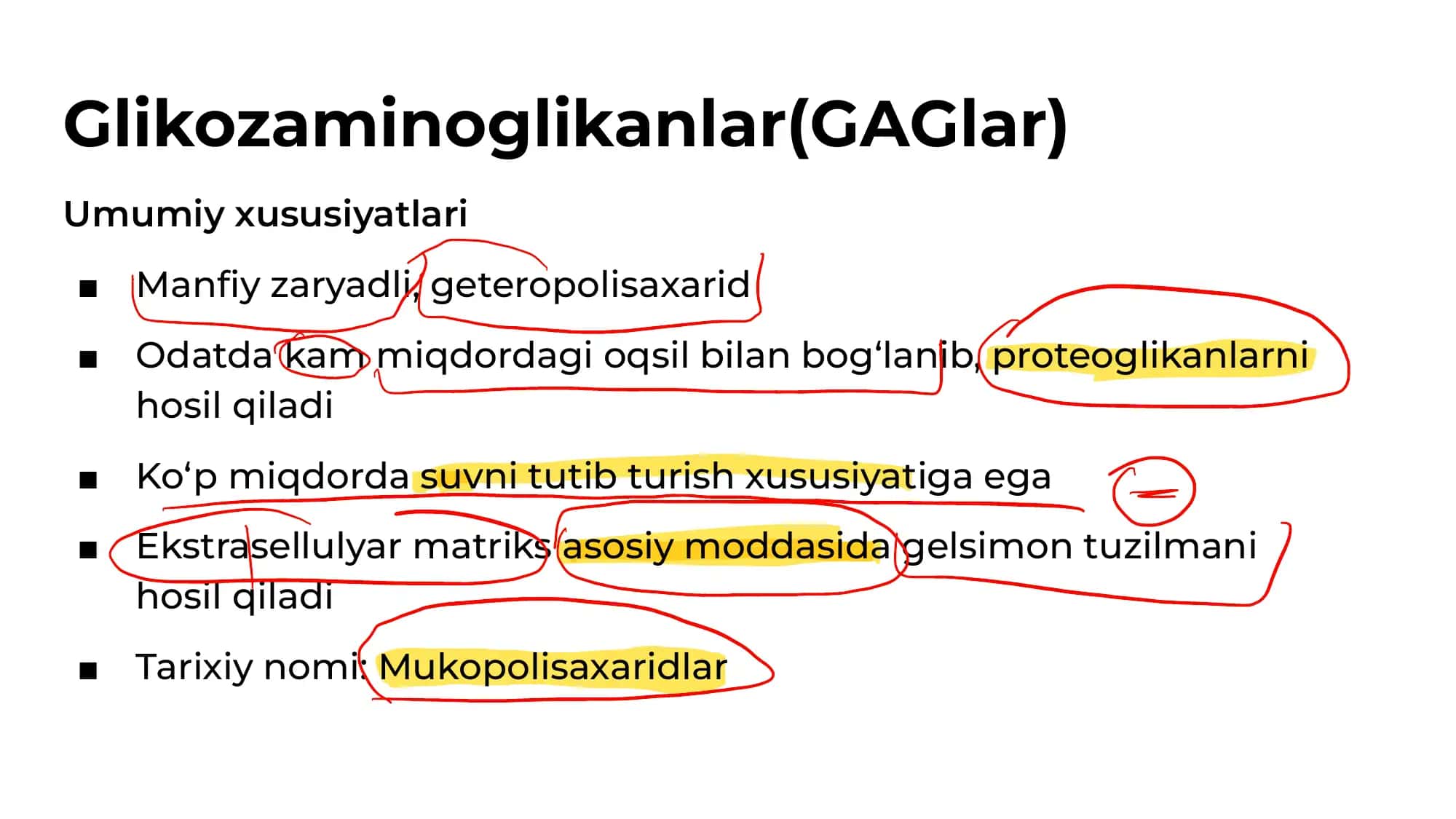 GAGlar va proteoglikanlar 2