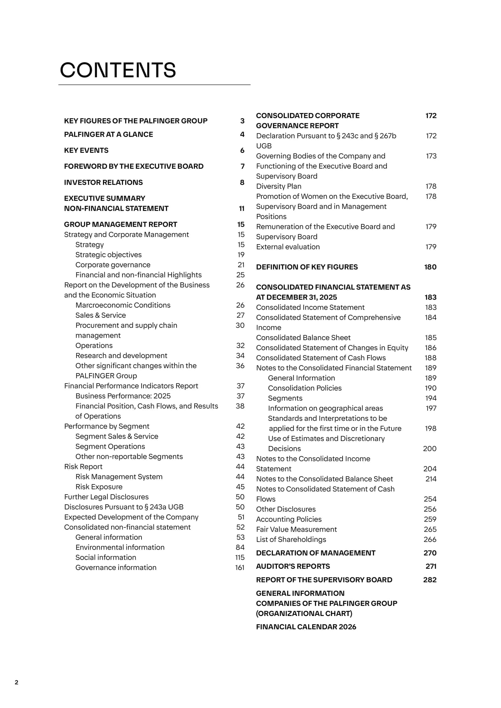 PALFINGER Group Key Figures 2