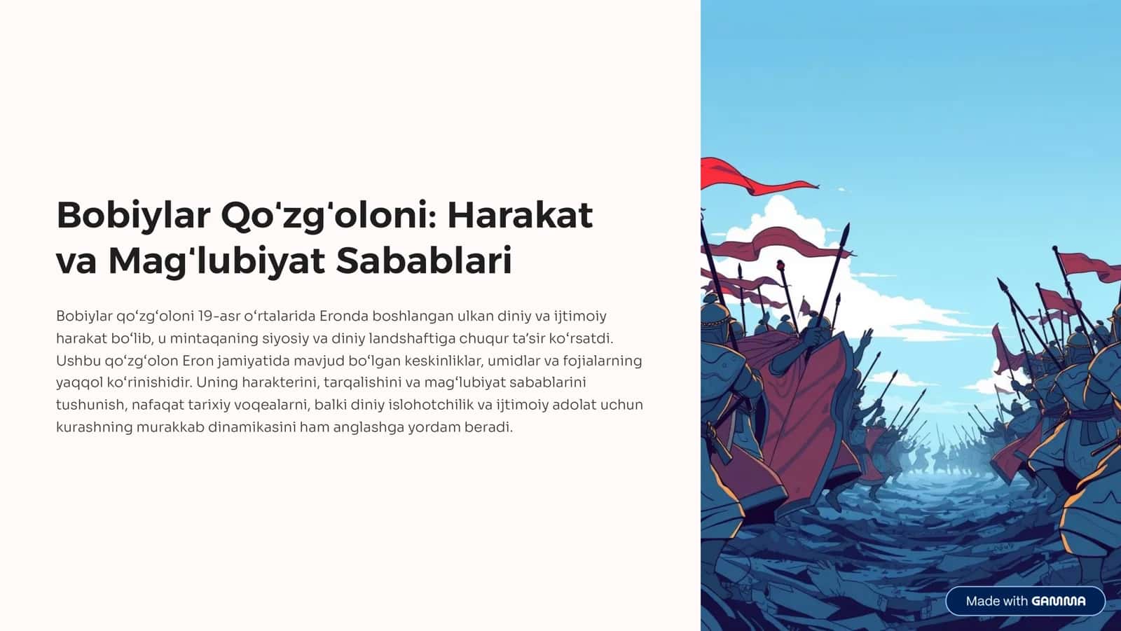 Bobiylar Qo»zg»oloni: Harakat va Mag»lubiyat Sabablari 2