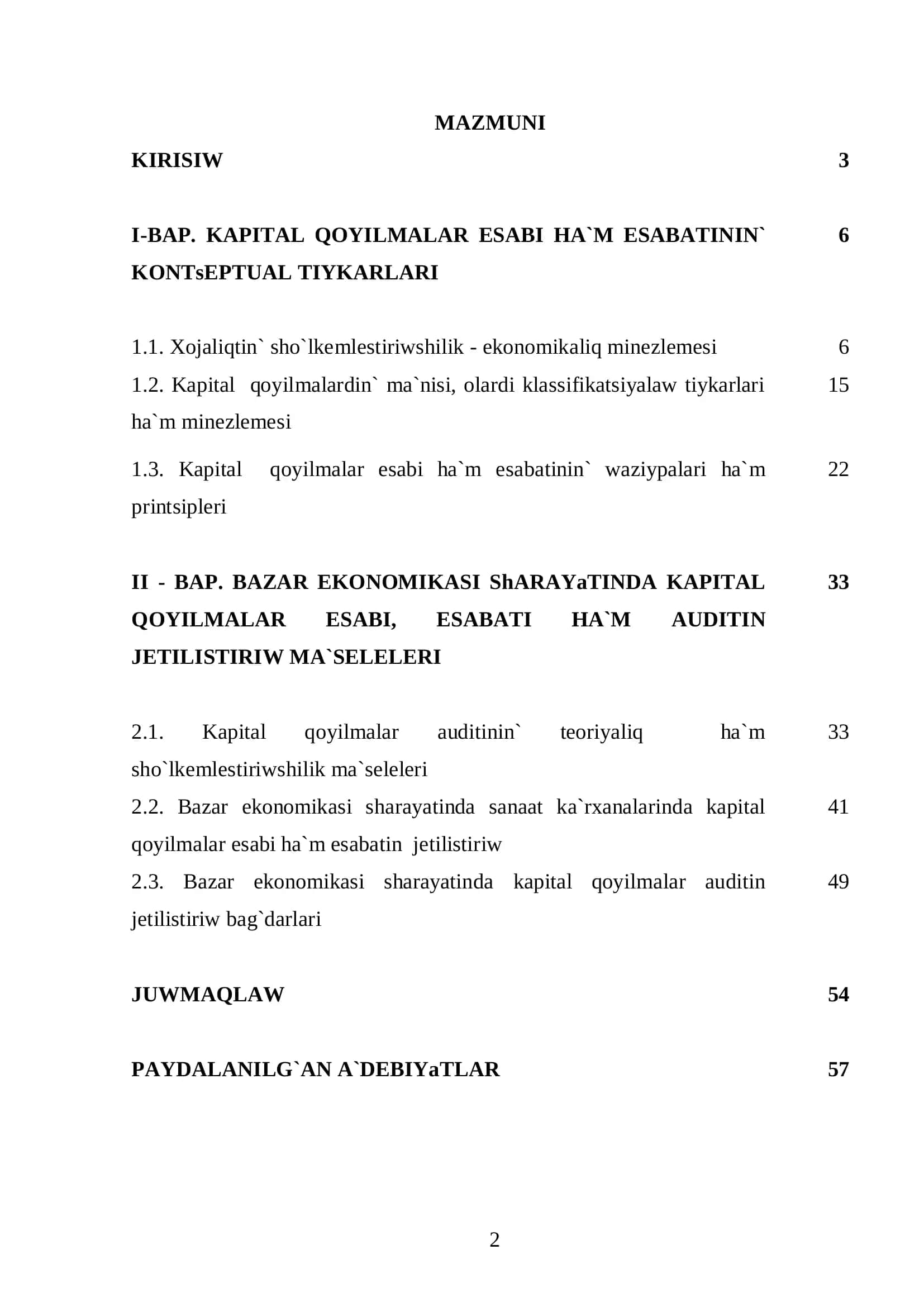 BUXGALTERIYa ESABI HA`M AUDIT BAG`DARI 4-KURS STUDENTI 2