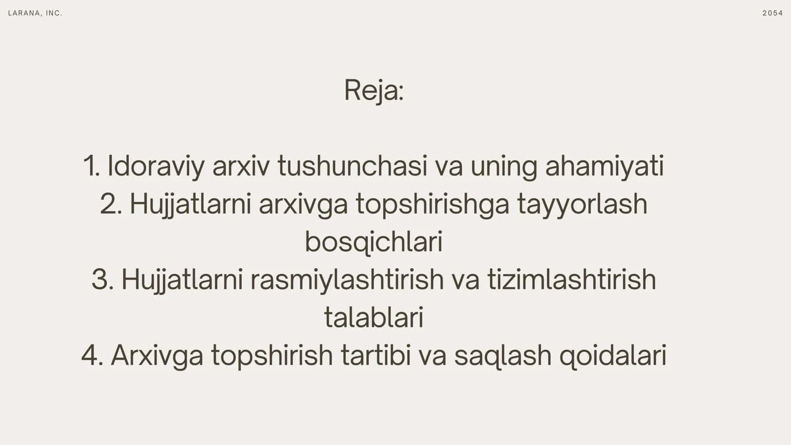 Idoraviy arxivning ahamiyati 2