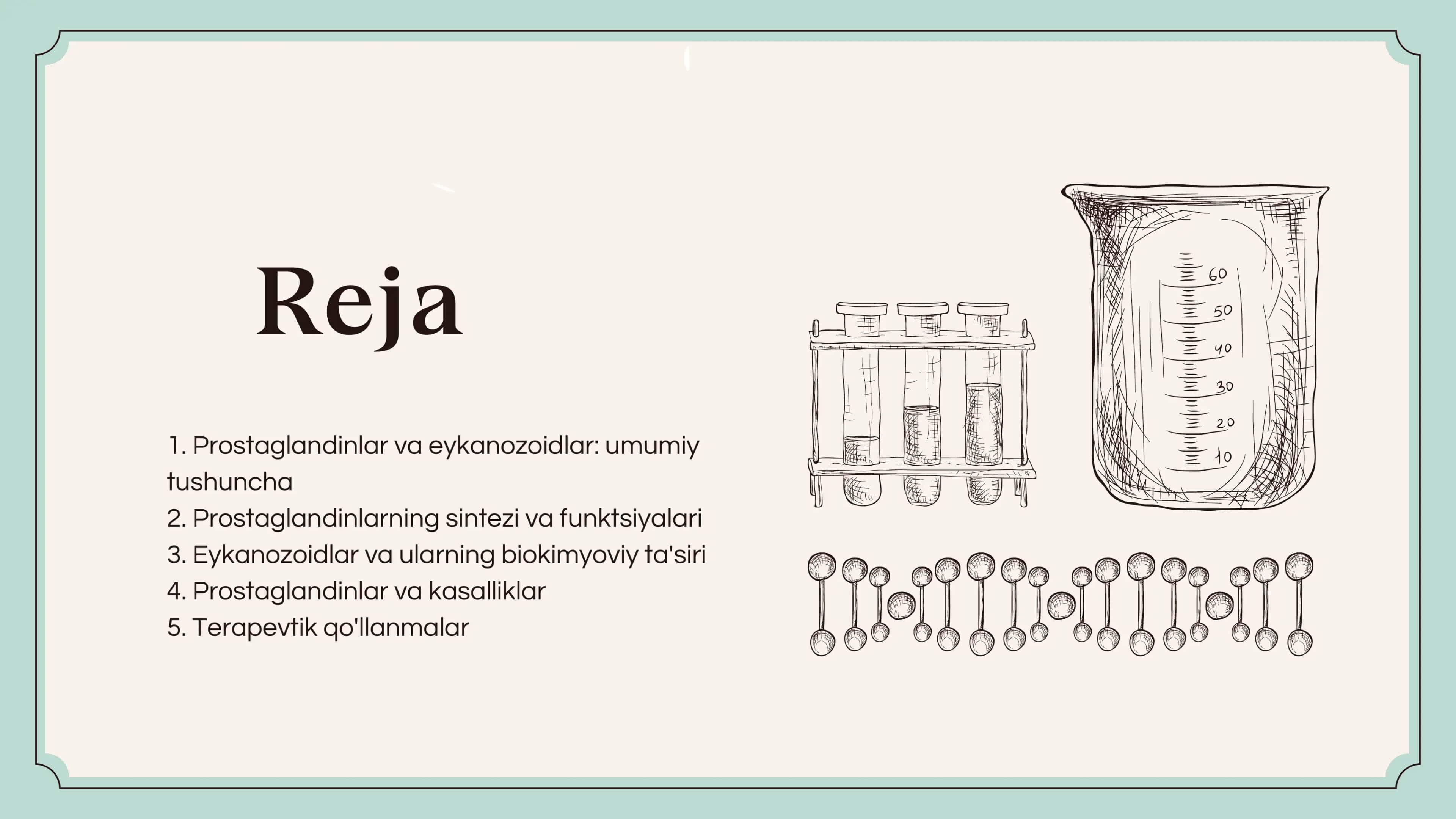 Prostaglandinlar va boshqa eykanozoidlar, biokimyoviy ta'sir mexanizmlari. 2