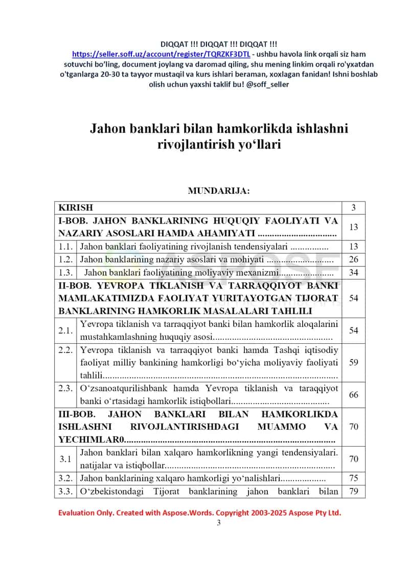 Jahon banklari bilan hamkorlikda ishlashni rivojlantirish yo‘llari 2