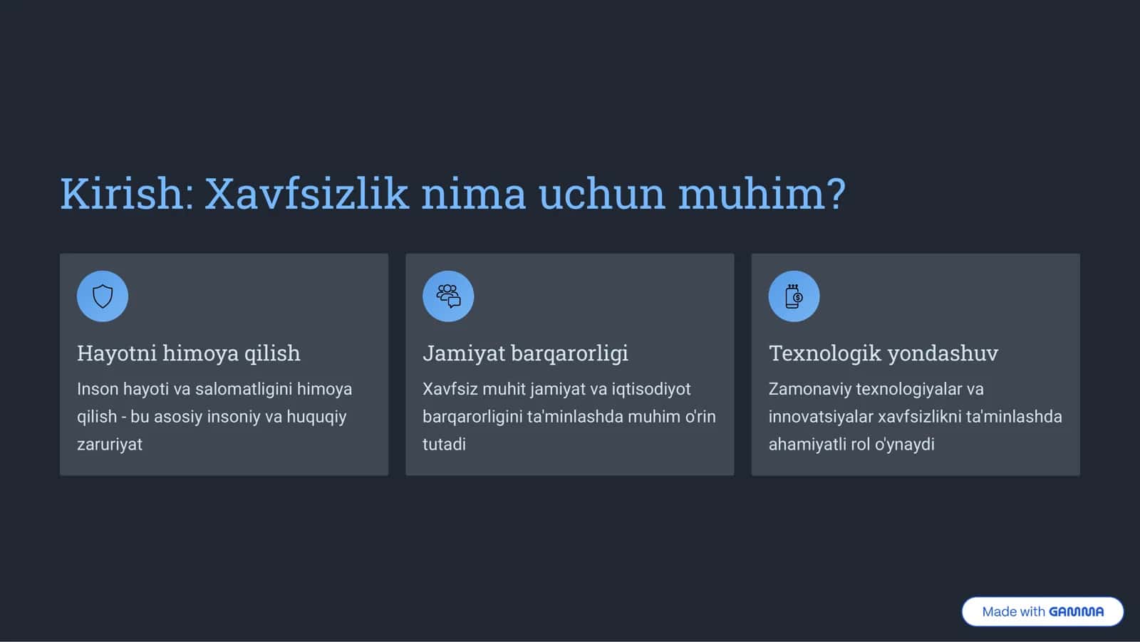 Xavfsizlikni ta'minlash tamoyillari va uslublari 2