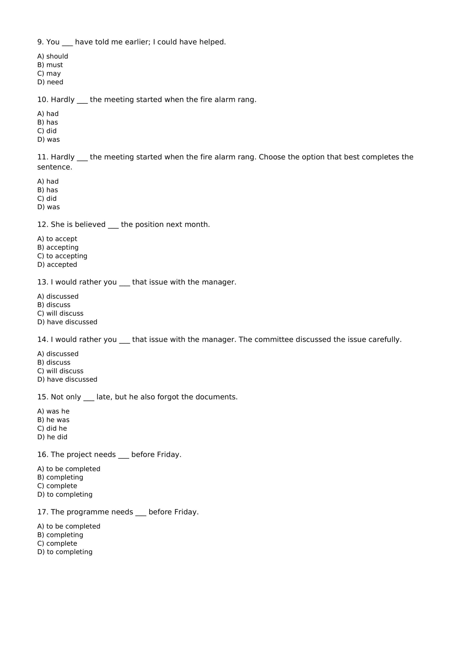 Ingliz tili B2–C1 — 200+ test | Grammar, Vocabulary & Reading 2