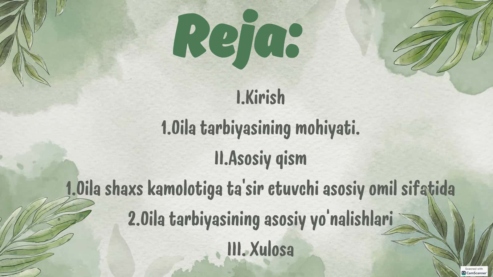 Oila Tarbiyasi va Uning Shaxs Kamolotidagi O'rni 2